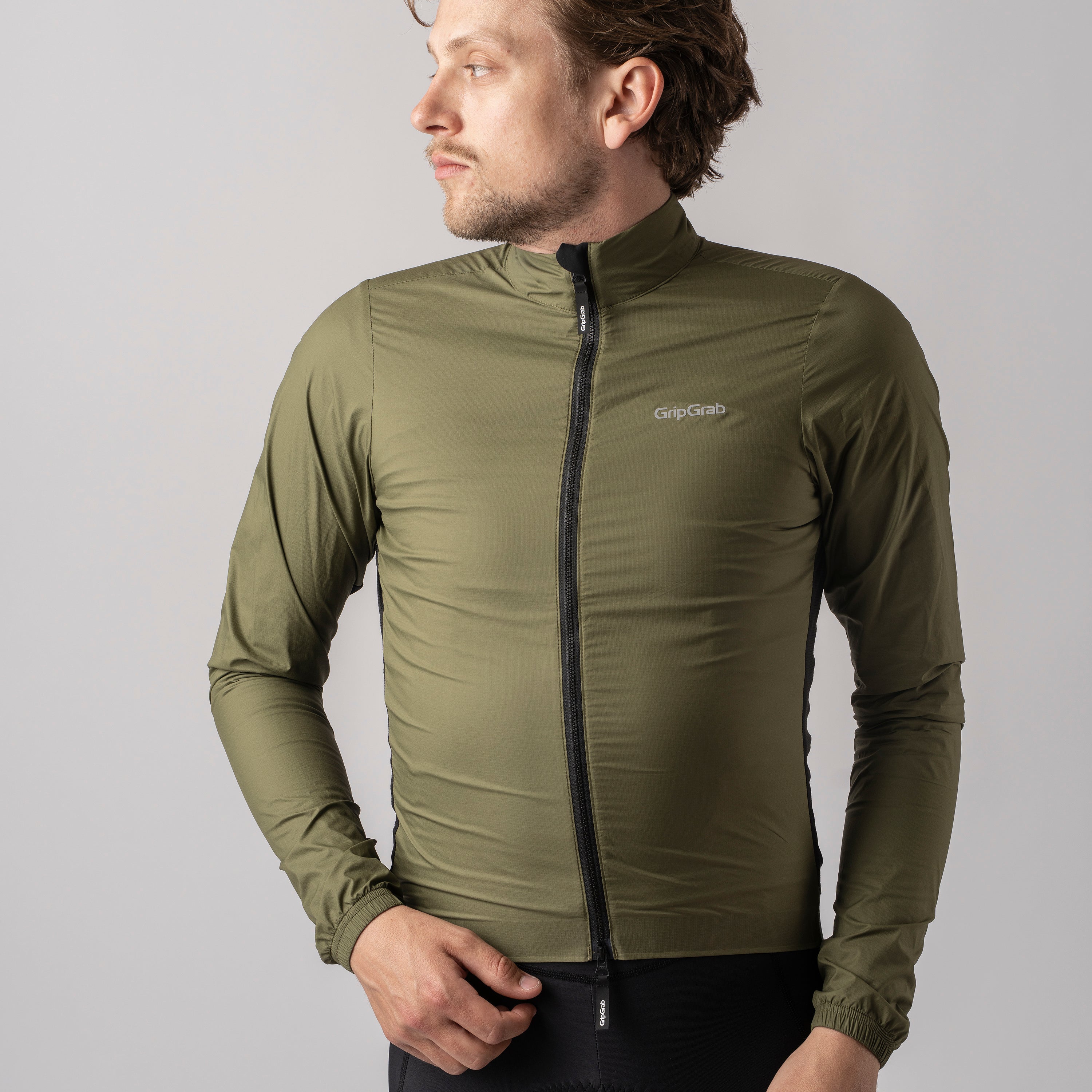gripgrab-pacr-windjacke-herren-leicht-olive-winddicht image 2