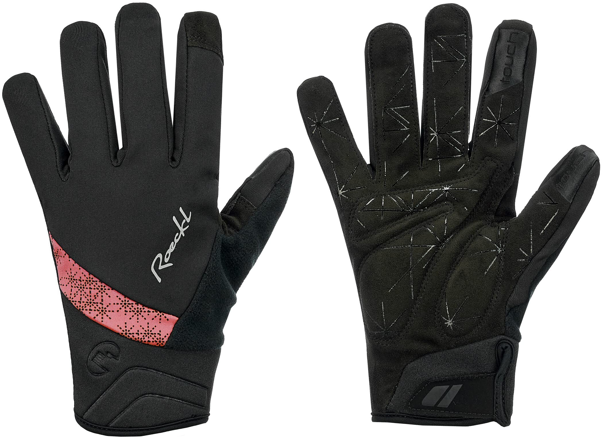 roeckl-waldau-damen-winter-fahrradhandschuhe-schwarz-coral-gr-7 image 1