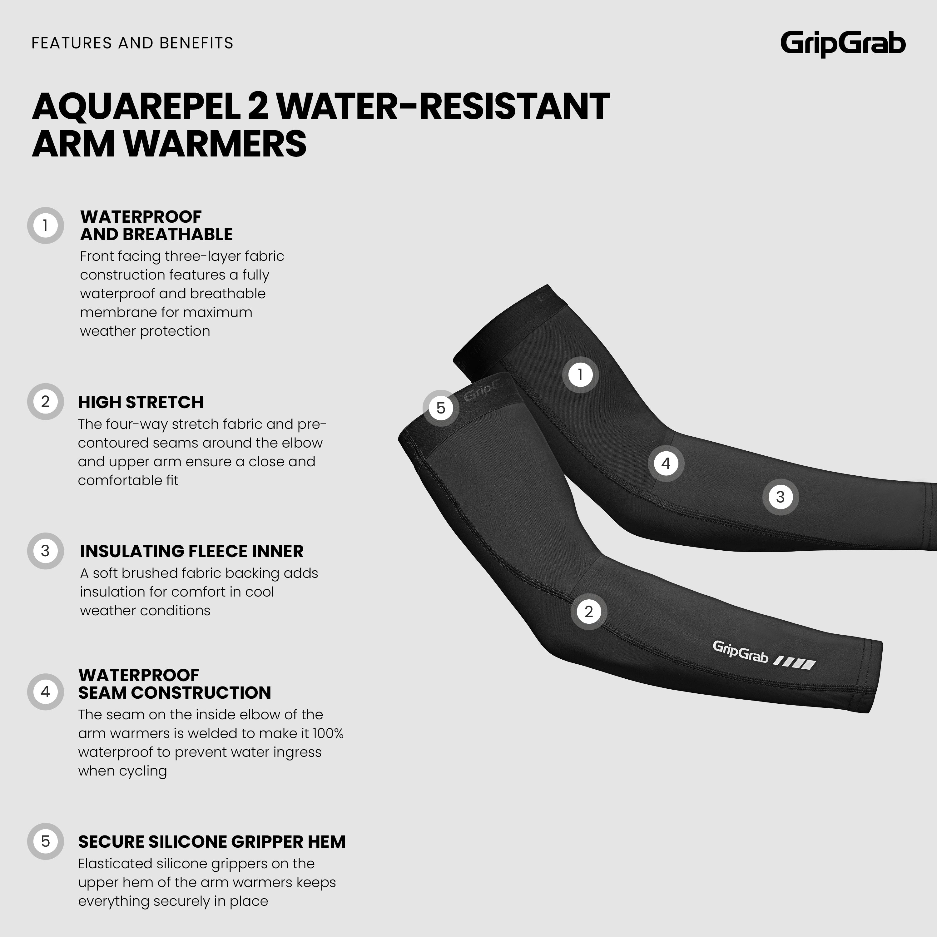 gripgrab-ride-aquarepel-2-armlinge-schwarz-wasserdicht image 5