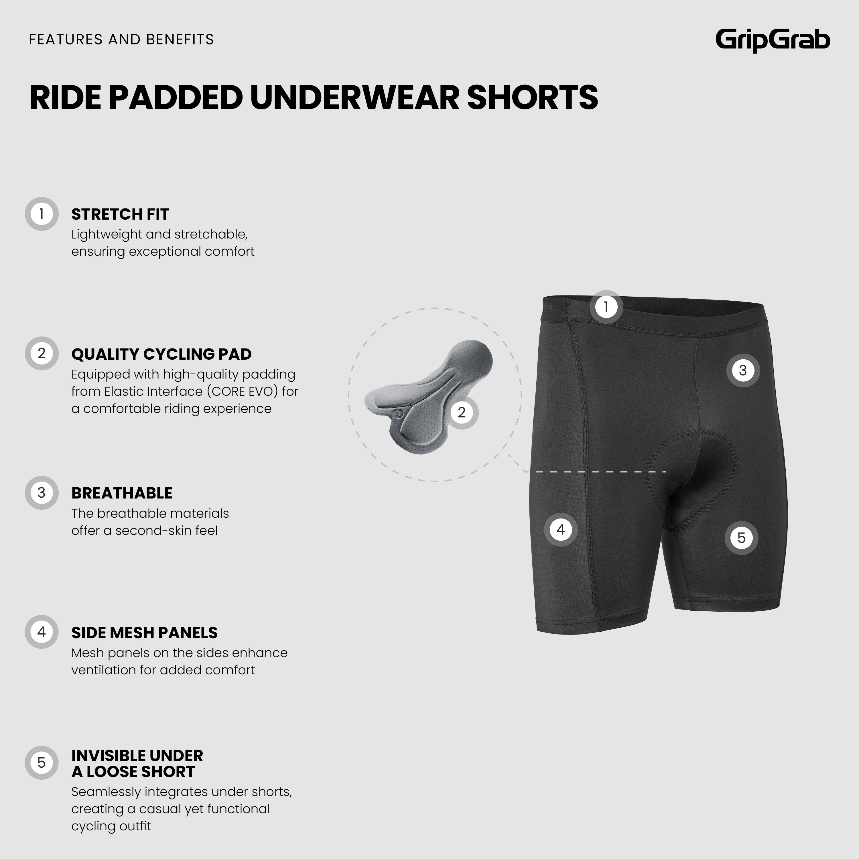 gripgrab-ride-unterhose-herren-gepolstert-schwarz-innenhose image 5
