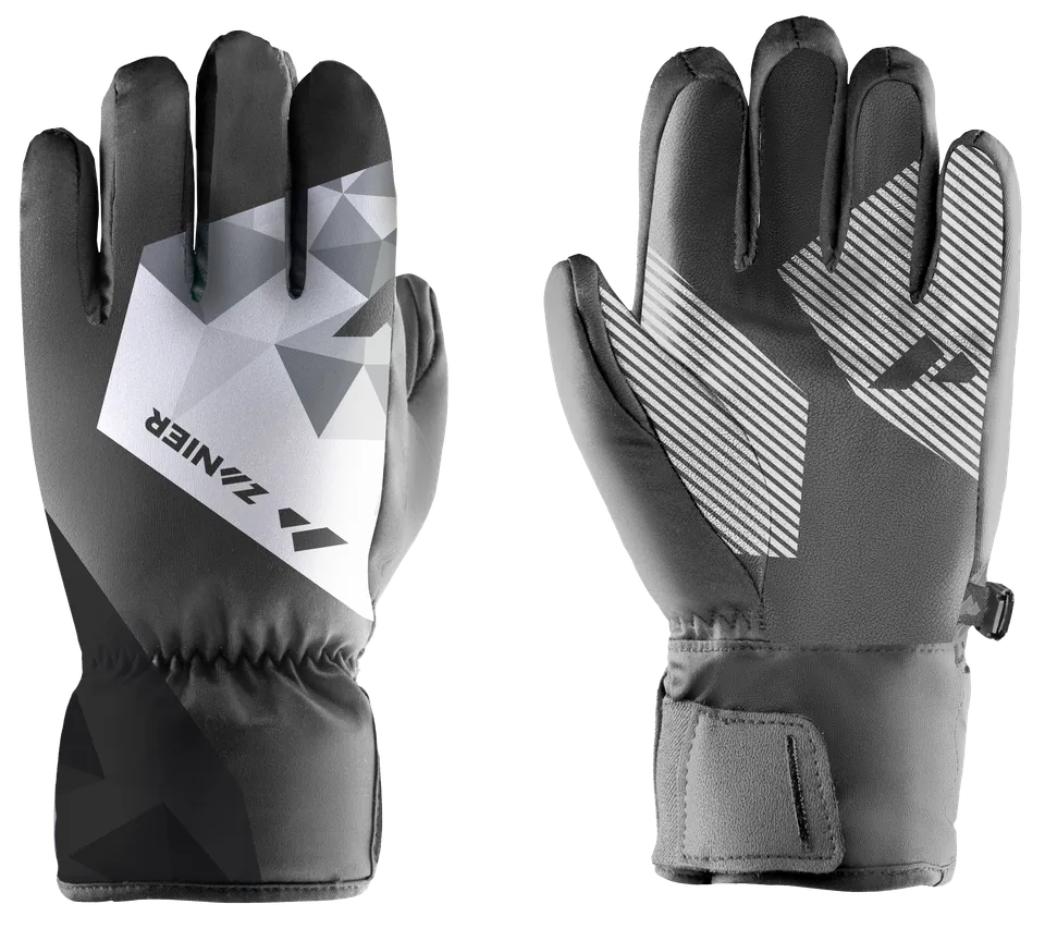 zanier-sillian-stx-2-0-skihandschuhe-gr-5-schwarz-weiss-wasserdicht image 1