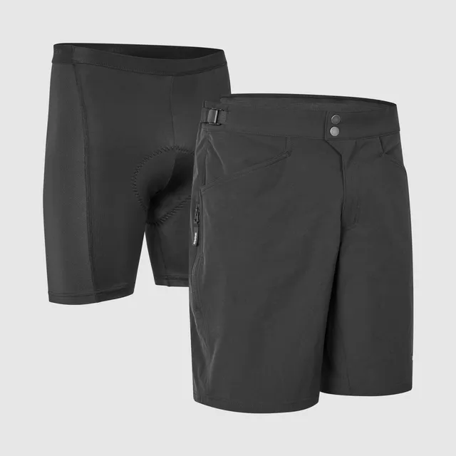 gripgrab-ride-flow-2in1-fahrradhose-schwarz-mit-polster image 1