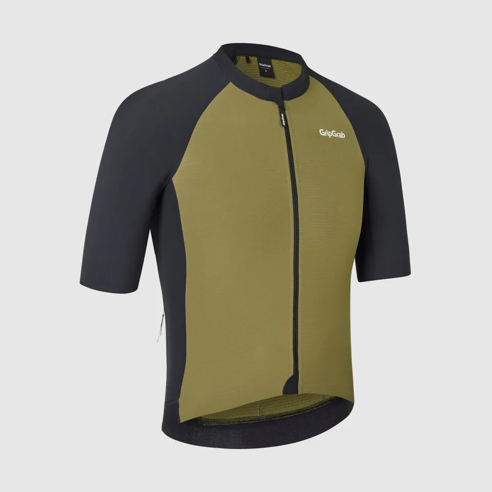 gripgrab-pacr-grinta-kurzarmtrikot-olive-green-aero image 1