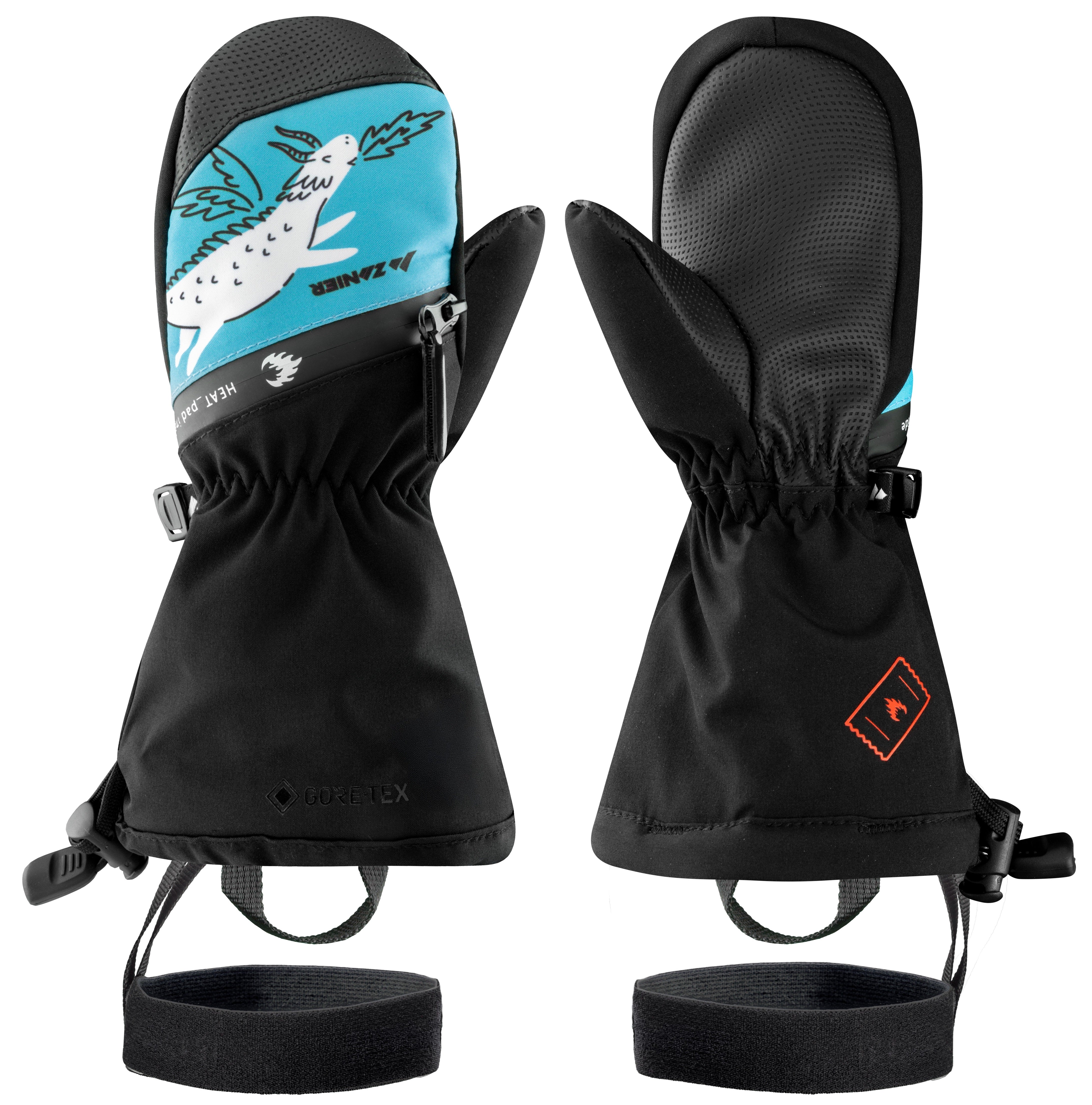 zanier-heat-pads-gtx-mitten-kinder-f-ustlinge-schwarz image 2