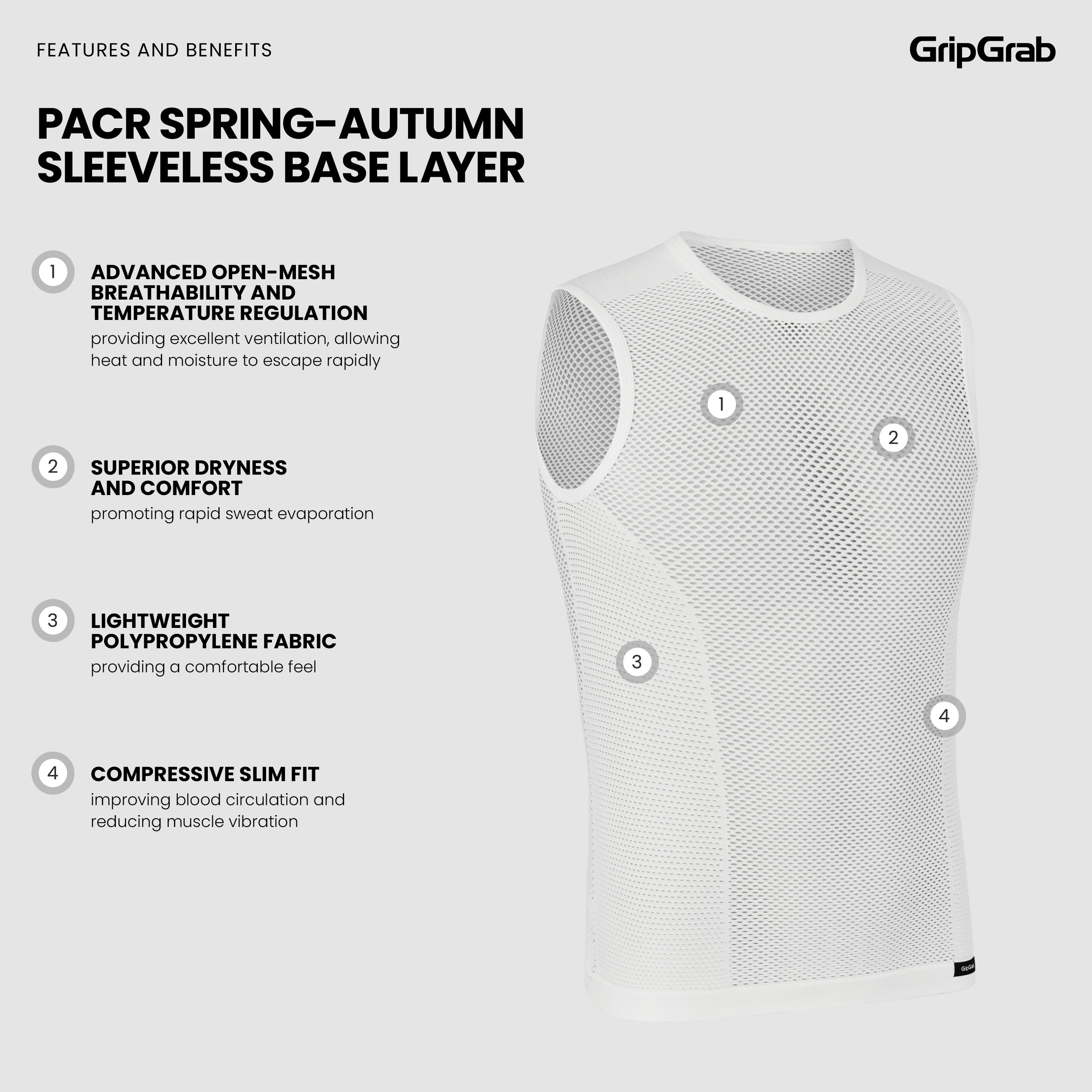 gripgrab-pacr-baselayer-rmellos-wei-fr-hjahr-herbst-mesh image 6