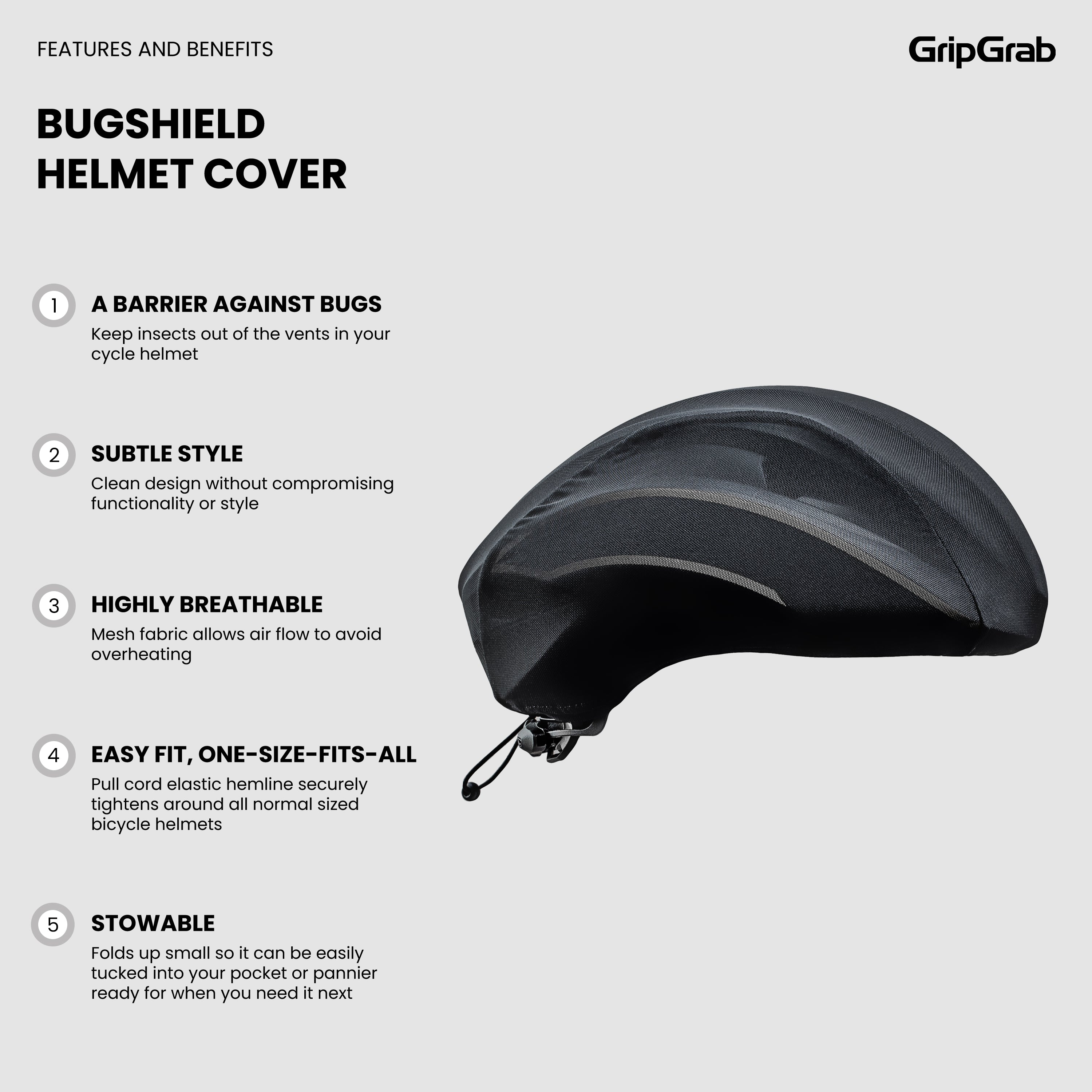gripgrab-bugshield-helm-berzug-insektenschutz-schwarz-one-size image 5