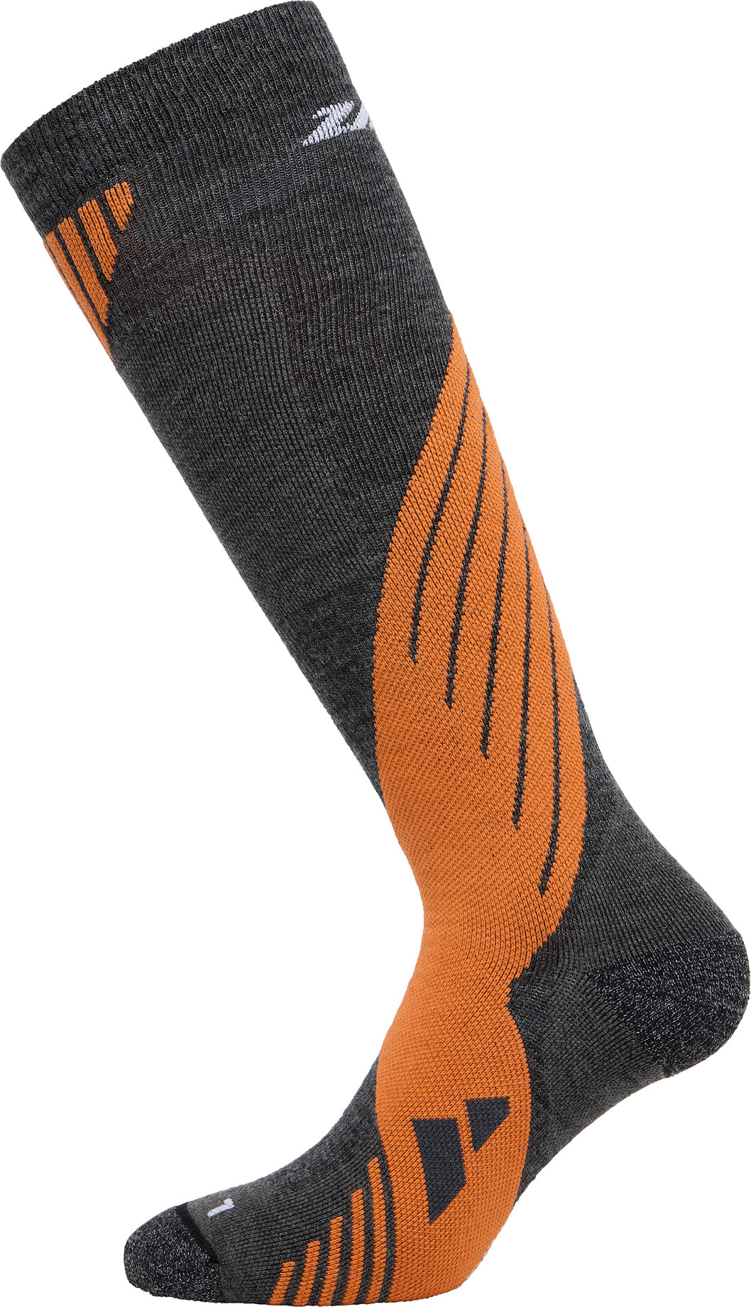zanier-alpine-socks-skisocken-merinowolle-mittelgrau-schwarz image 8