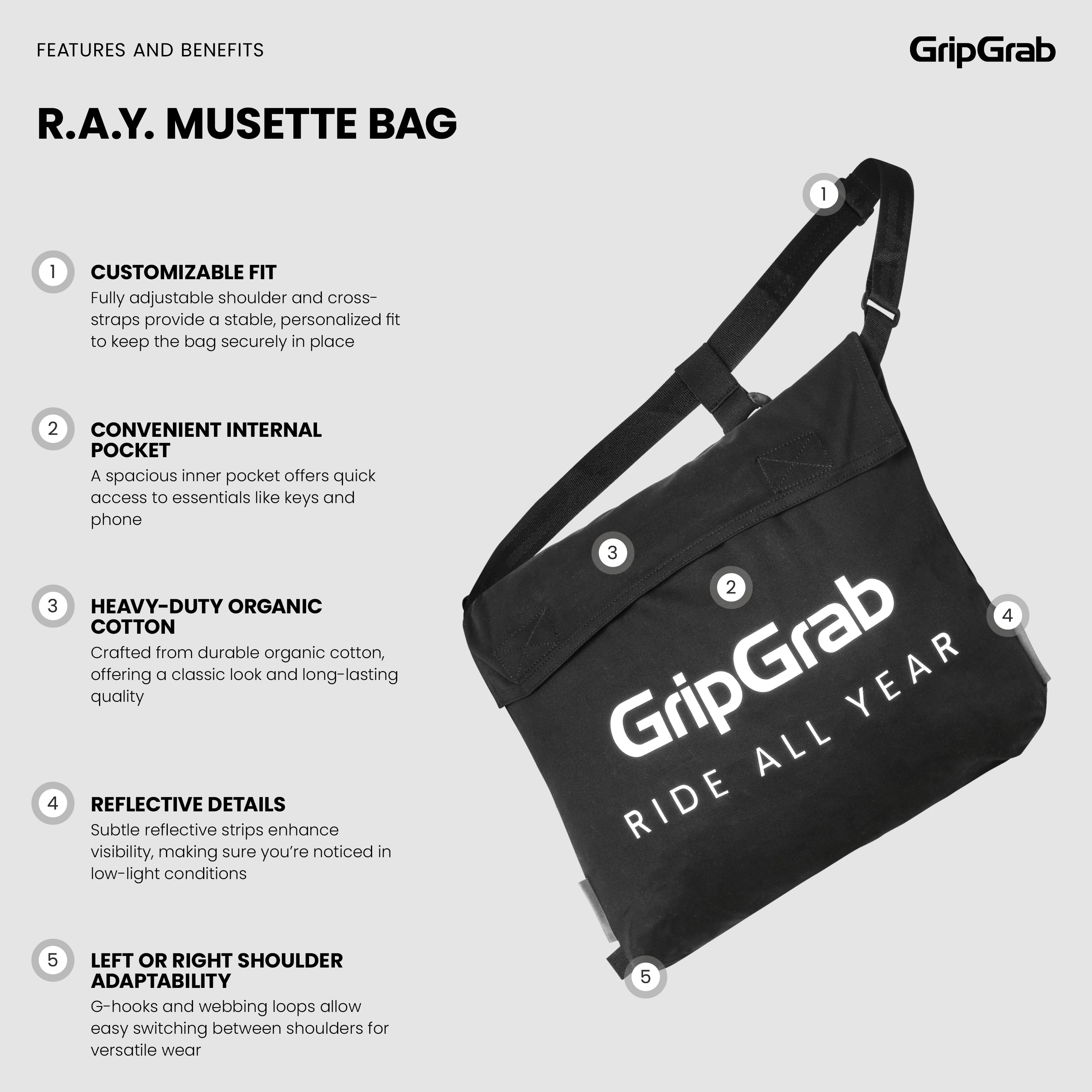gripgrab-r-a-y-musette-fahrradtasche-schwarz-onesize-7l image 8