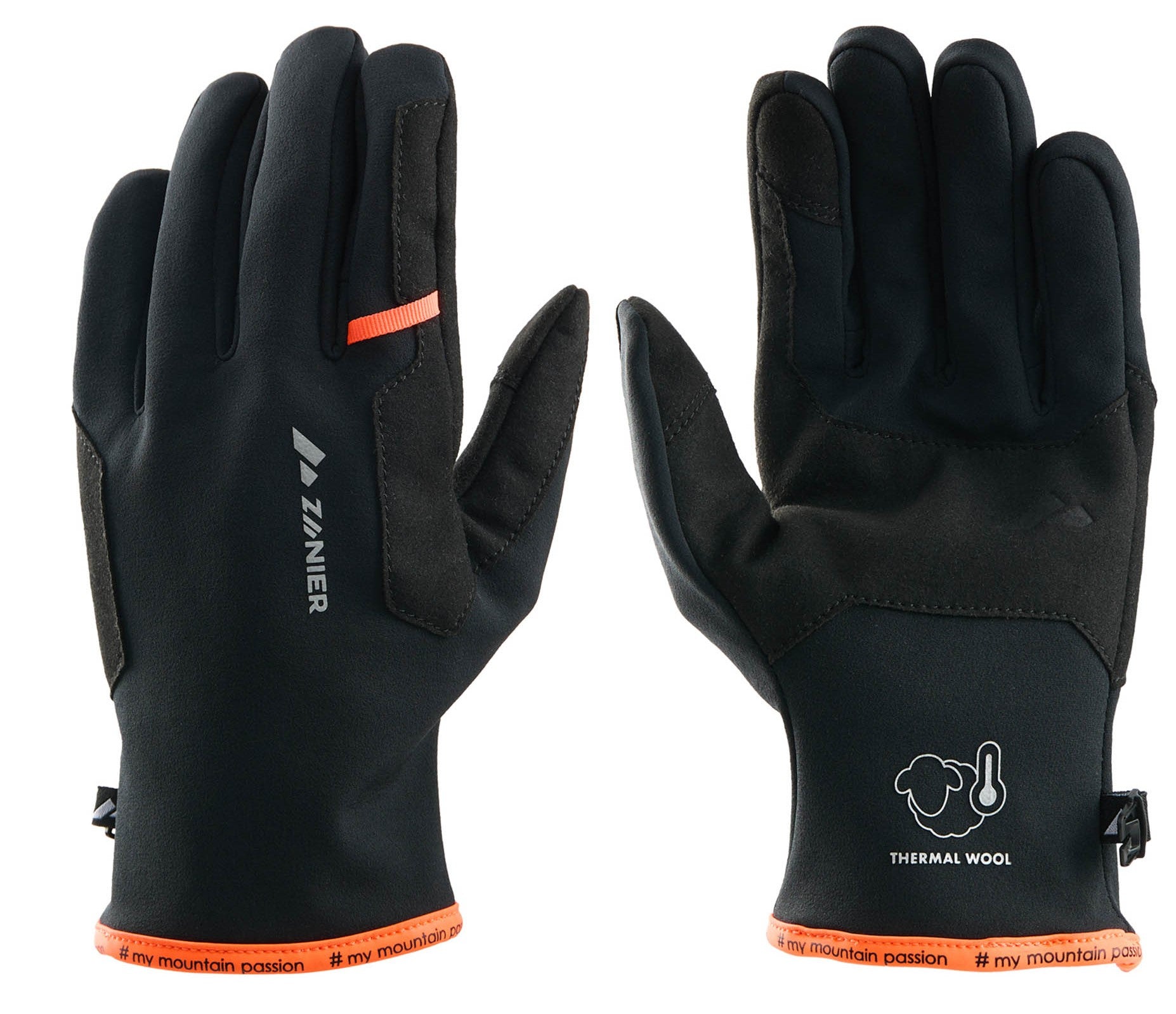 zanier-similaun-softshellhandschuhe-gr-8-schwarz-bergsport-ganzjahr image 2