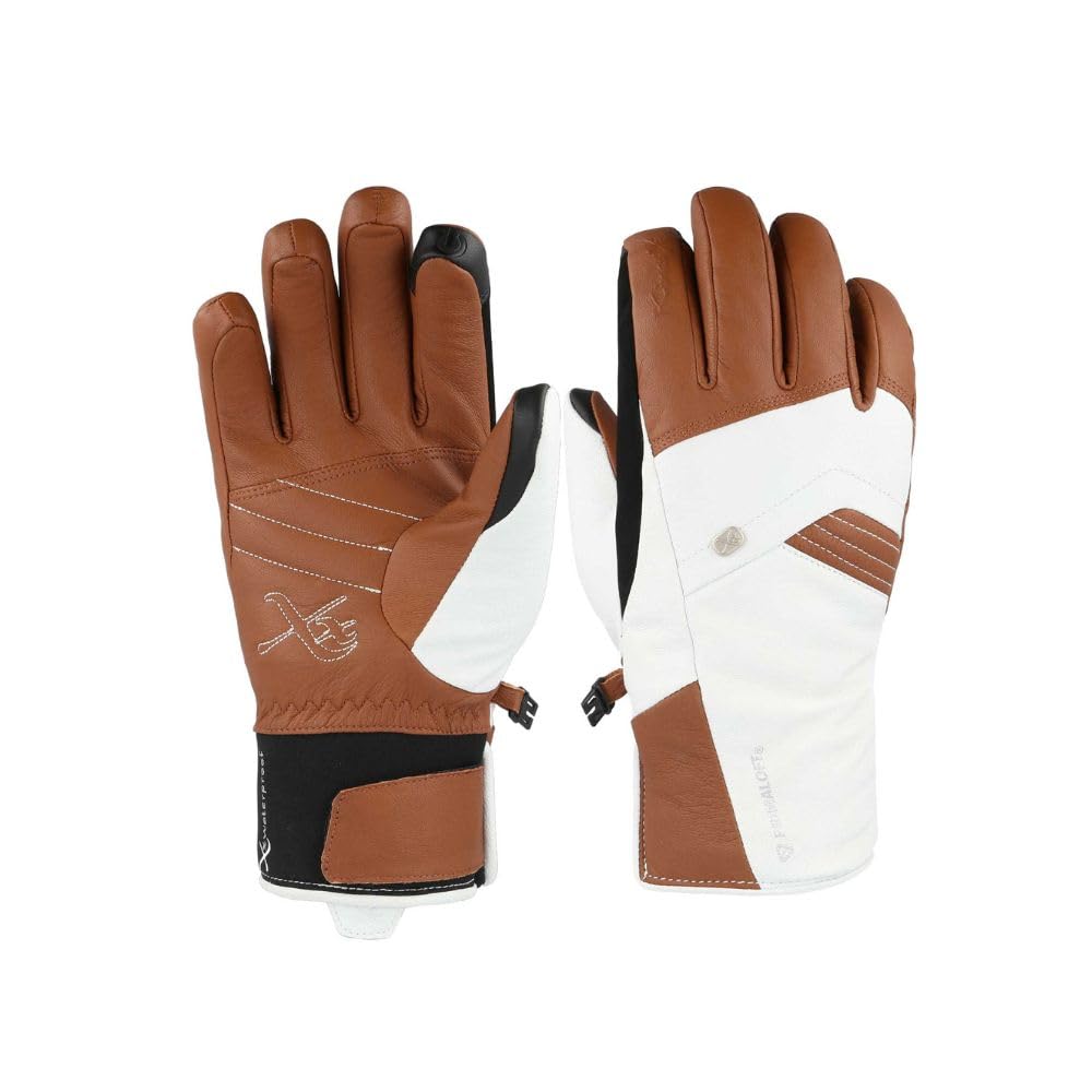 kinetixx-annouk-damen-skihandschuh-braun-7-5-leder image 2