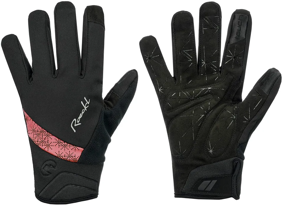 roeckl-waldau-damen-winter-fahrradhandschuhe-schwarz-coral-gr-7 image 1