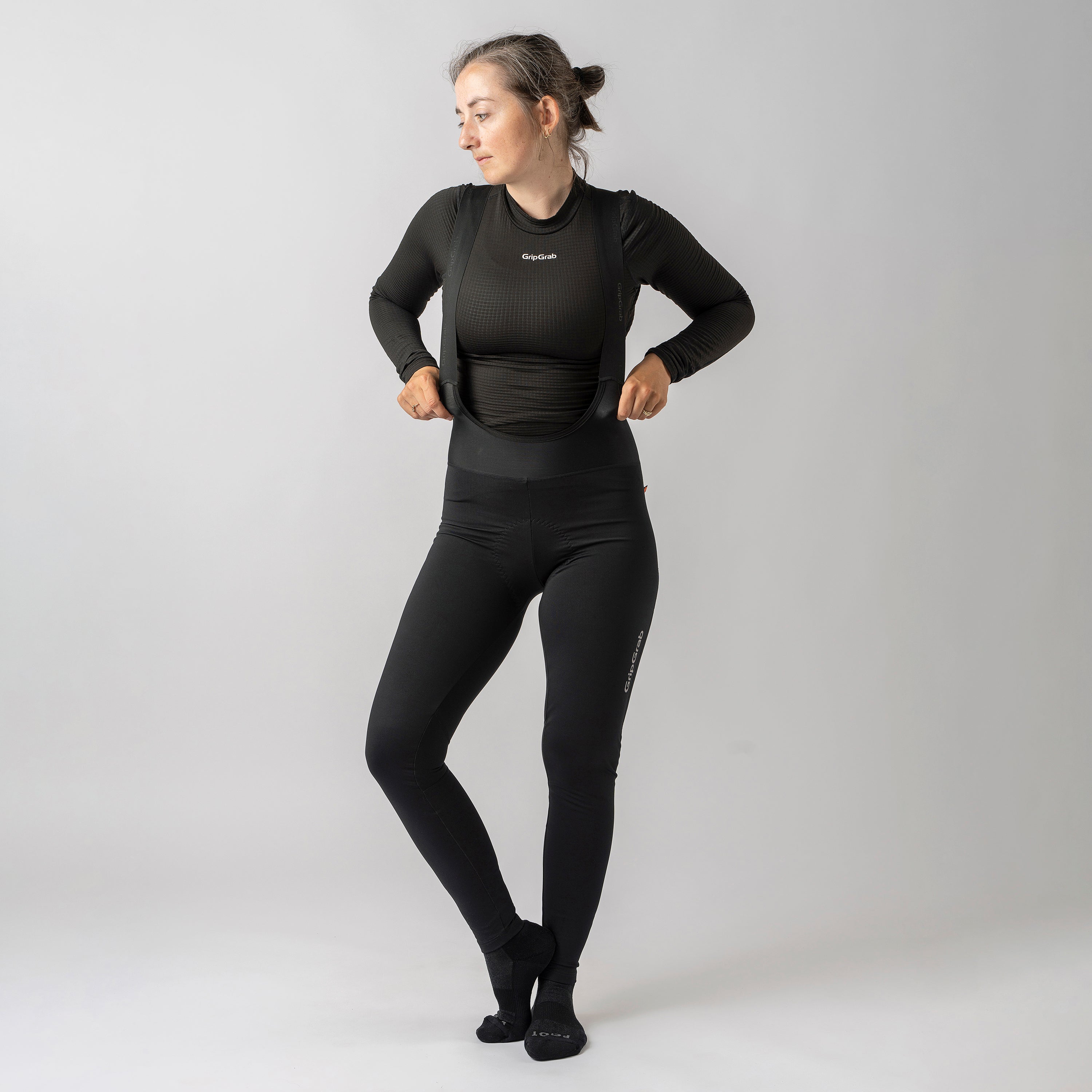 gripgrab-pacr-bib-tights-damen-schwarz-wasserdicht image 2