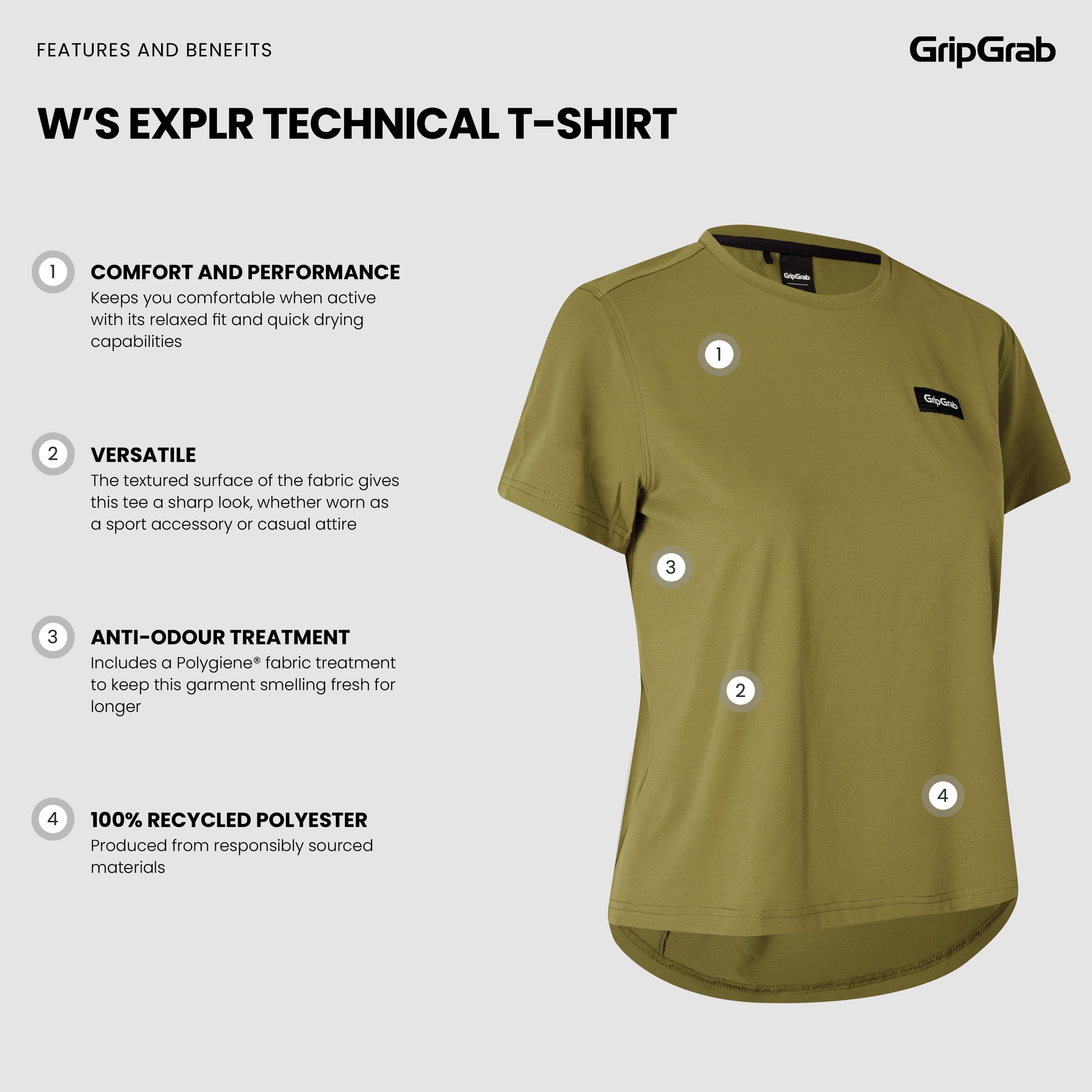 gripgrab-explr-damen-t-shirt-schwarz-schnelltrocknend image 7