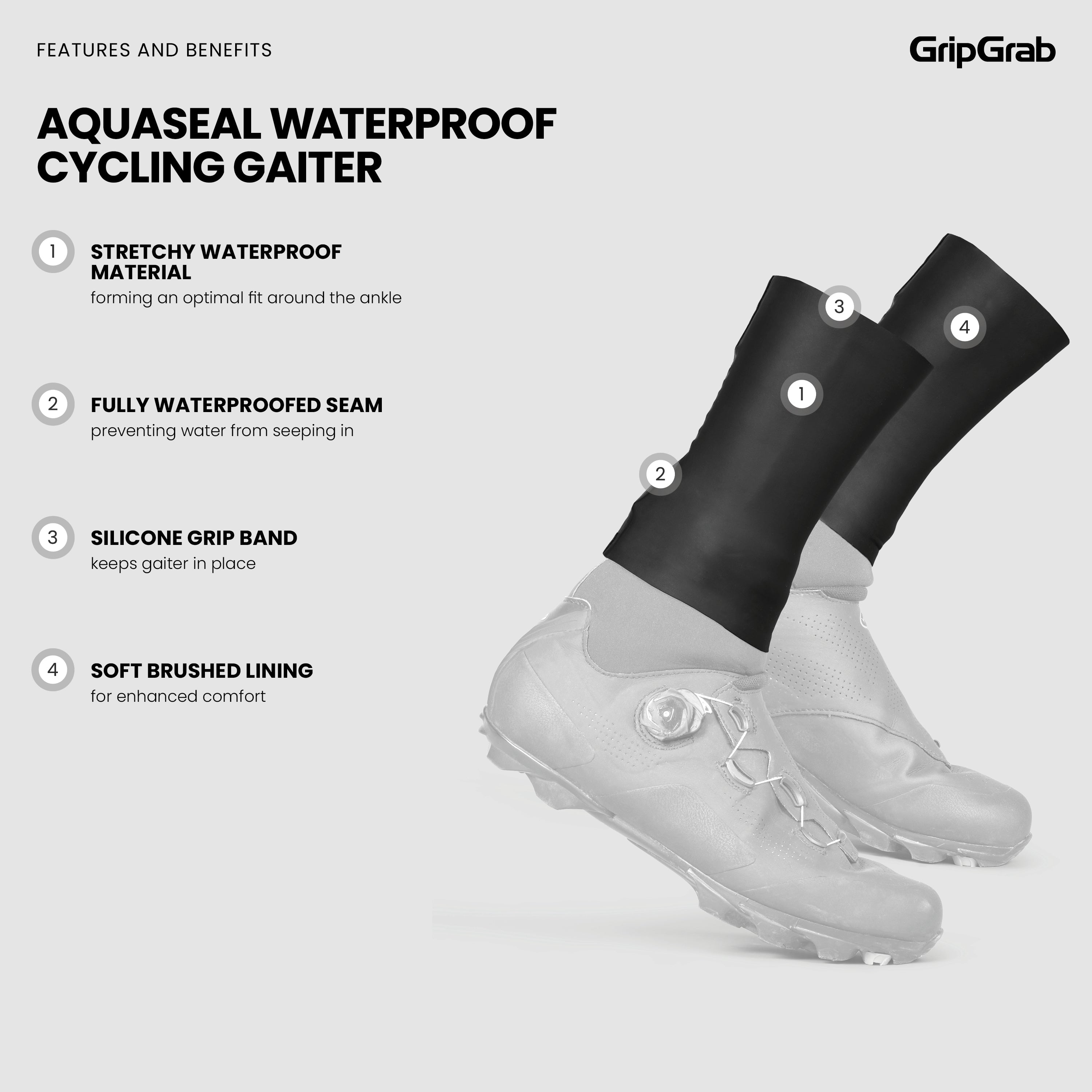 gripgrab-ride-aquaseal-gamaschen-schwarz-wasserdicht image 4