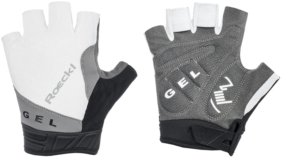 roeckl-itamos-kurze-fahrradhandschuhe-wei-silber-gr-10 image 1