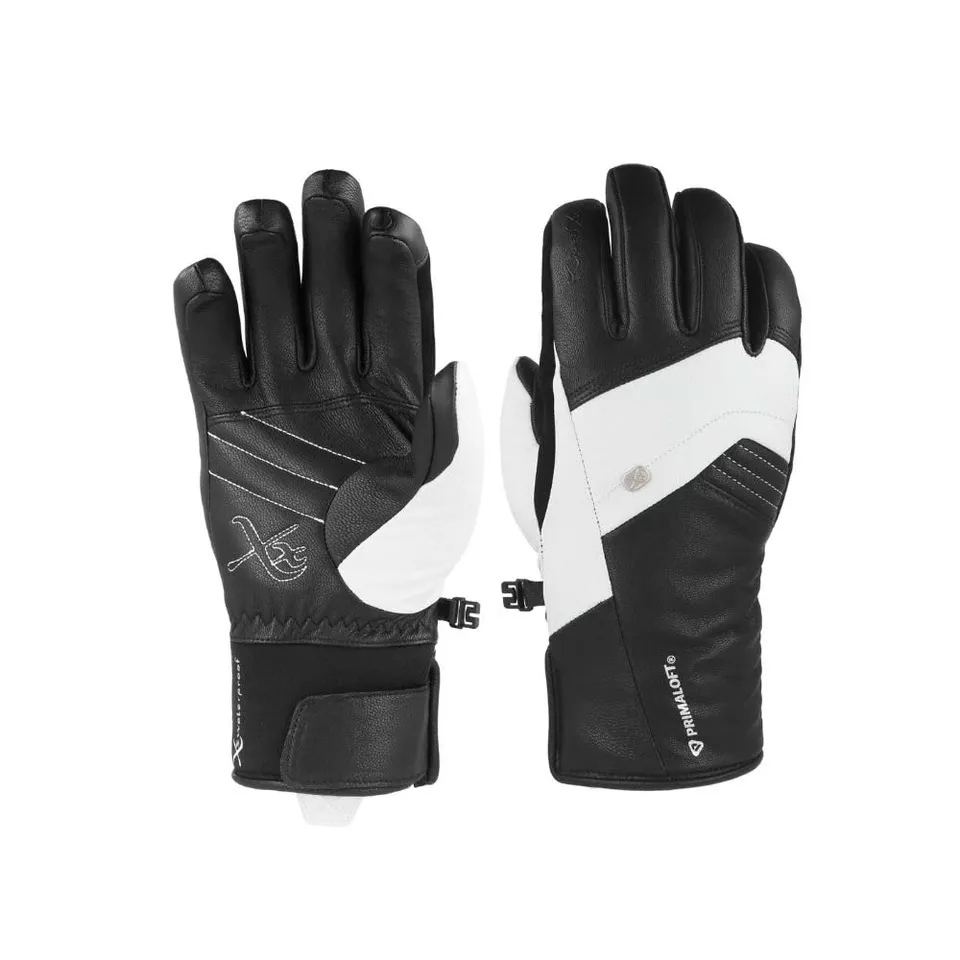 kinetixx-annouk-damen-skihandschuh-braun-7-5-leder image 1