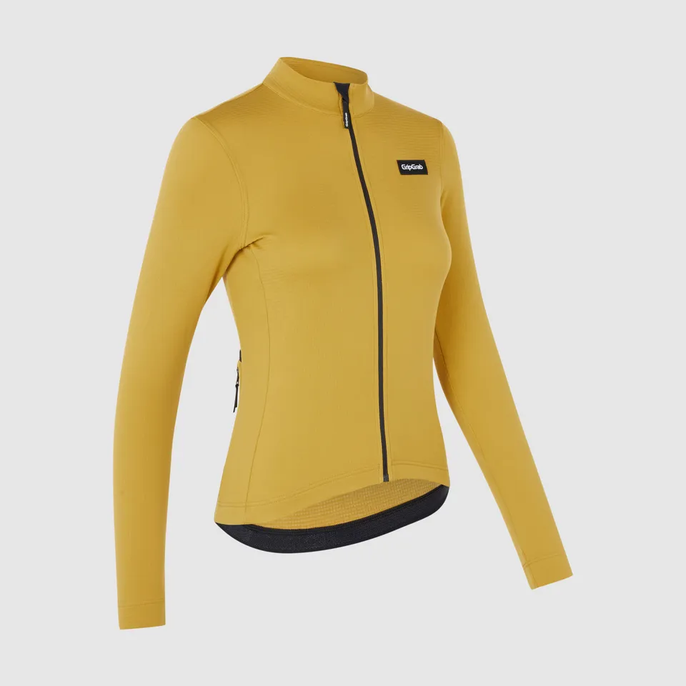 gripgrab-explr-merinotech-trikot-mustard-yellow-merino-langarm image 1