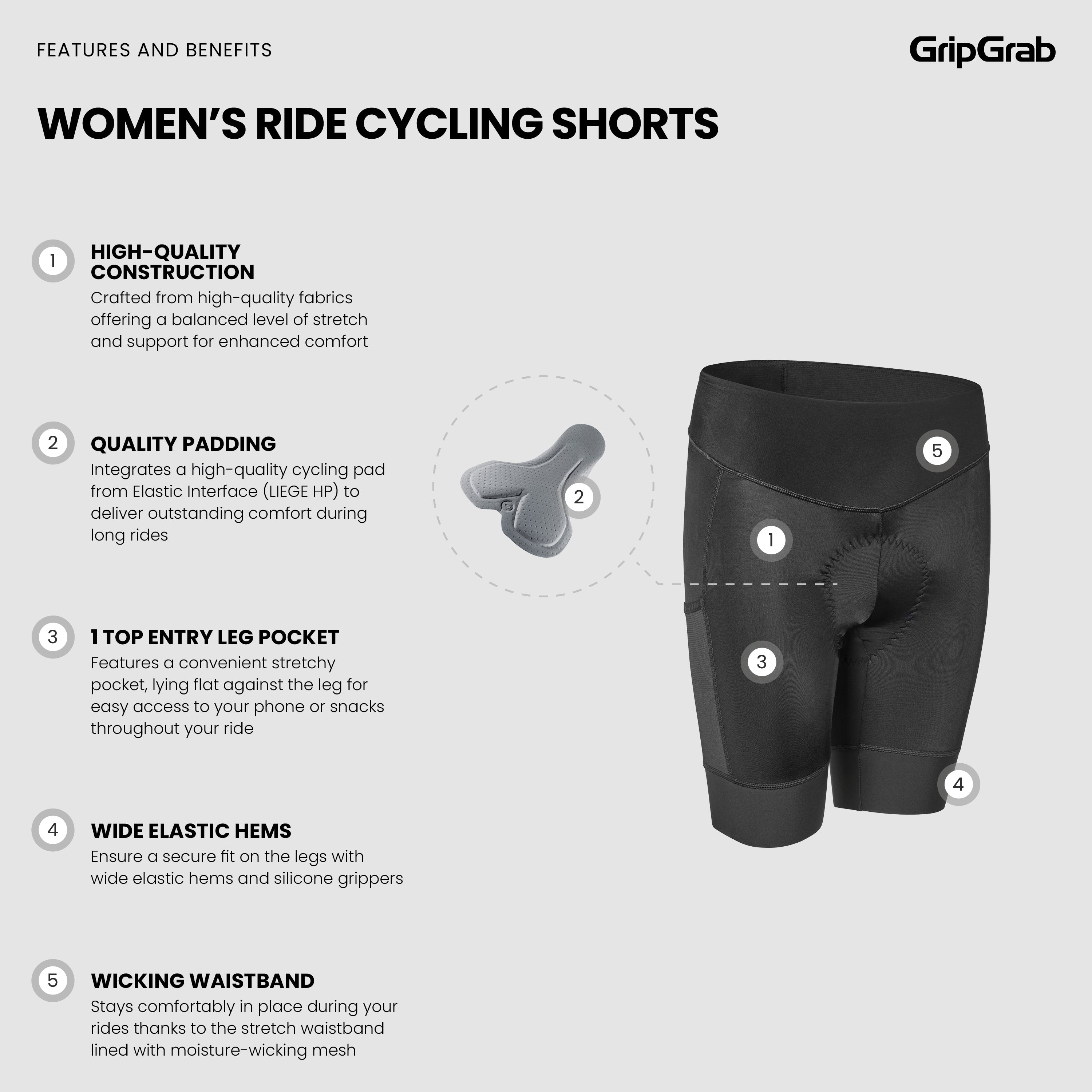 gripgrab-ride-fahrradshorts-damen-kurz-schwarz-polster image 8