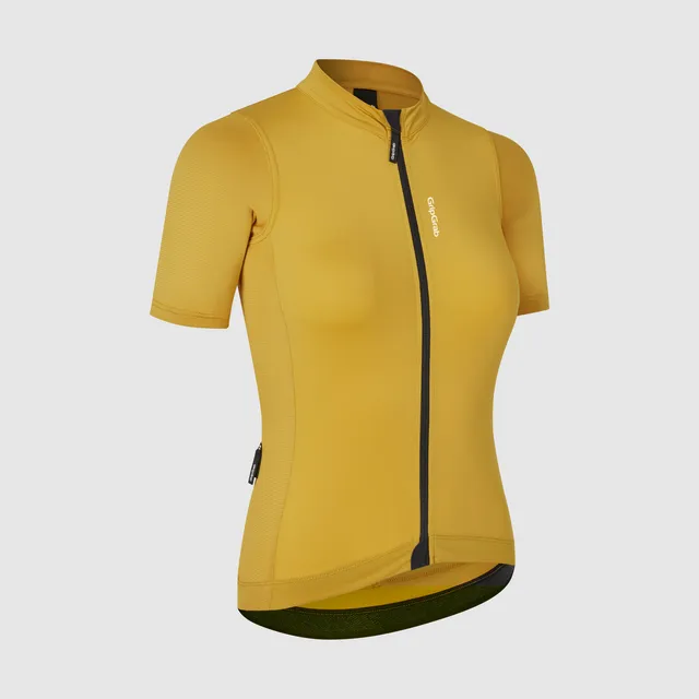 gripgrab-ride-kurzarm-trikot-damen-senfgelb-mit-taschen image 1