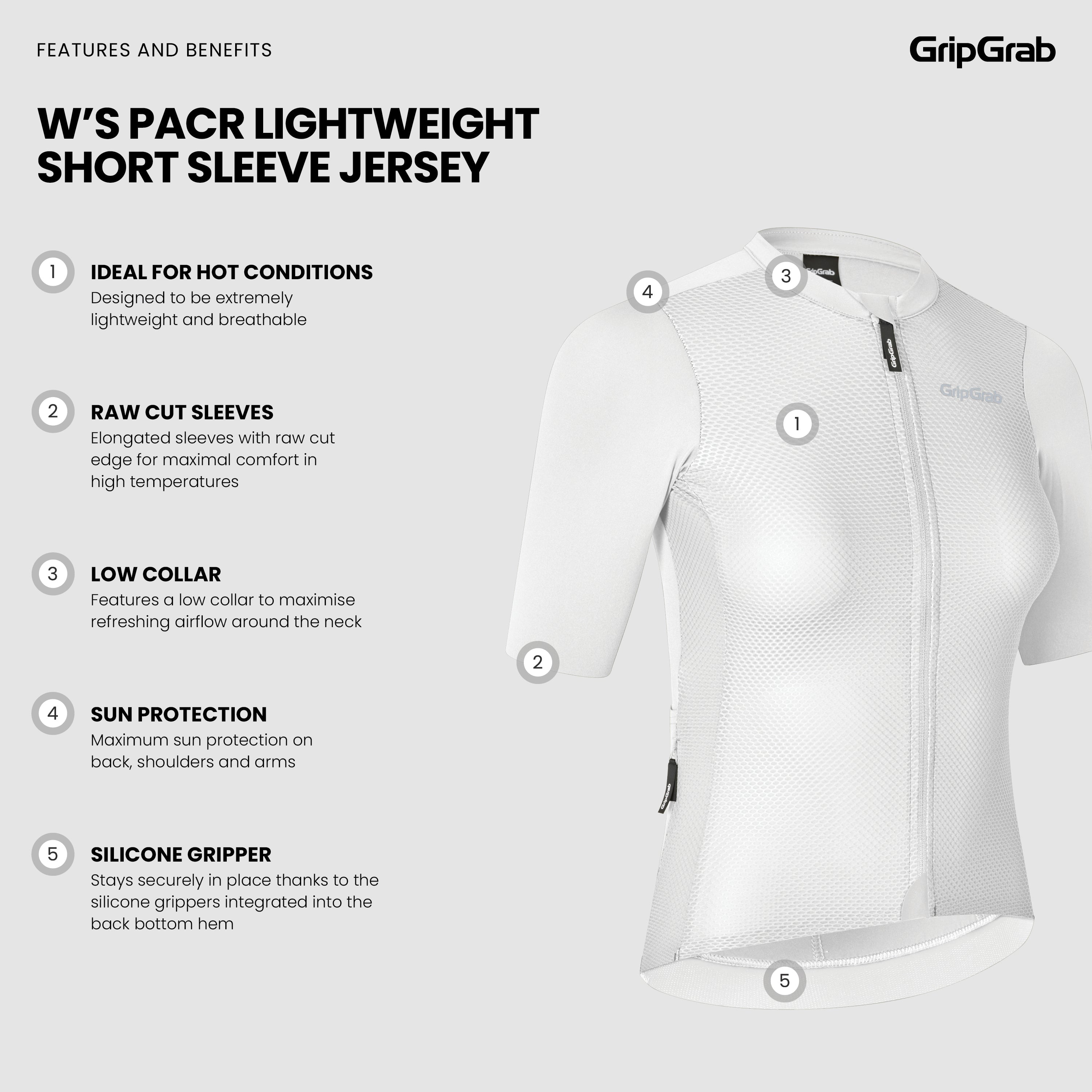 gripgrab-pacr-lightweight-damen-radtrikot-kurzarm-wei image 5