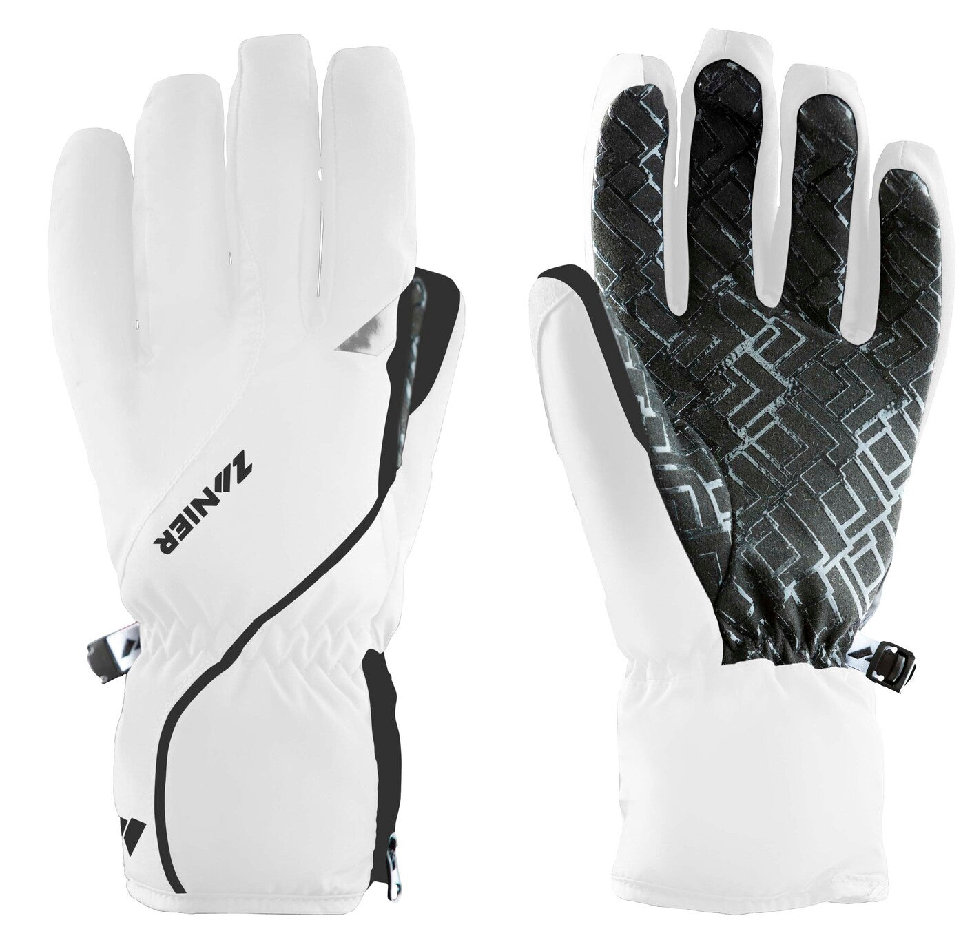 zanier-seefeld-stx-skihandschuhe-damen-weiss-schwarz-primaloft image 2