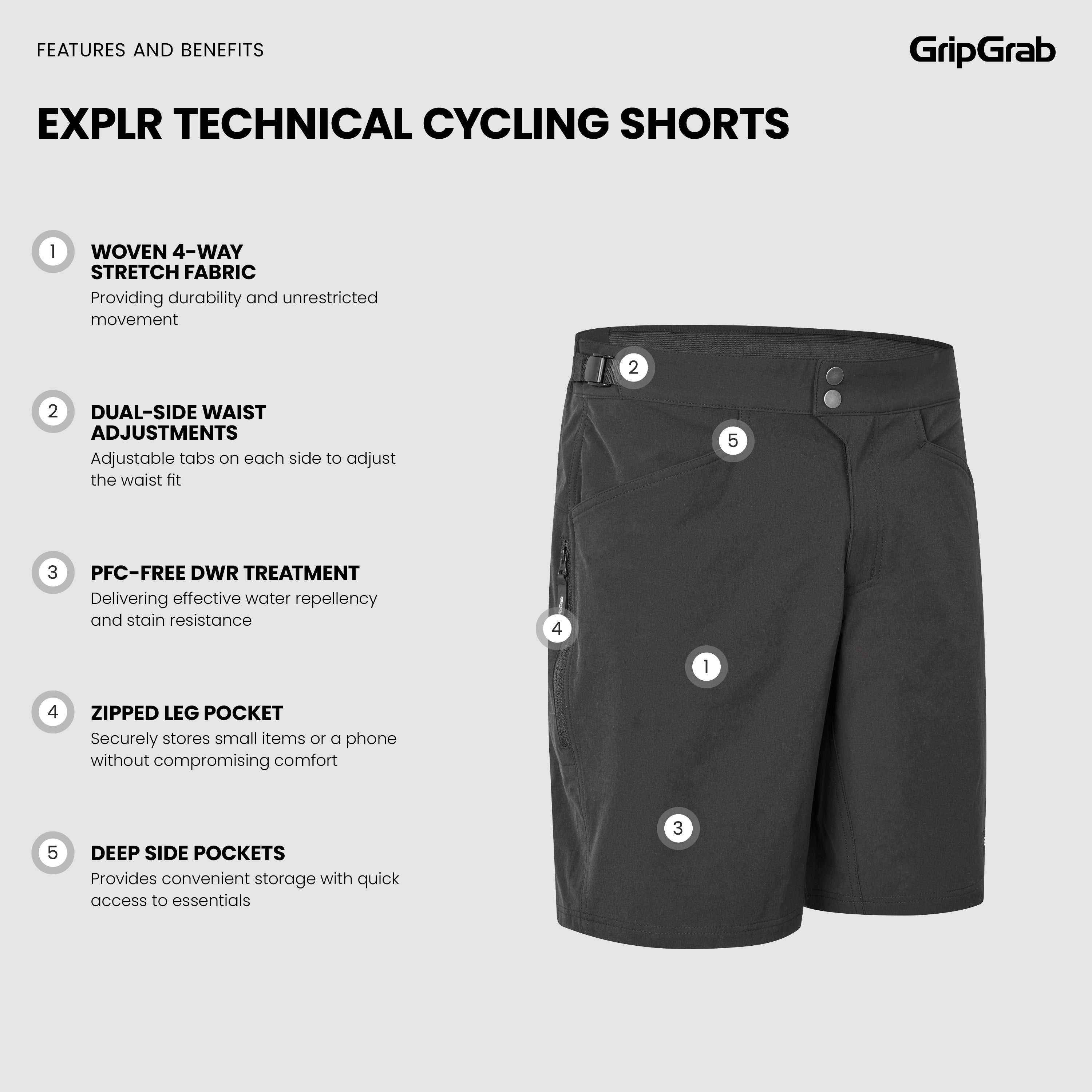 gripgrab-explr-technical-fahrradshorts-baggy-schwarz-herren image 6