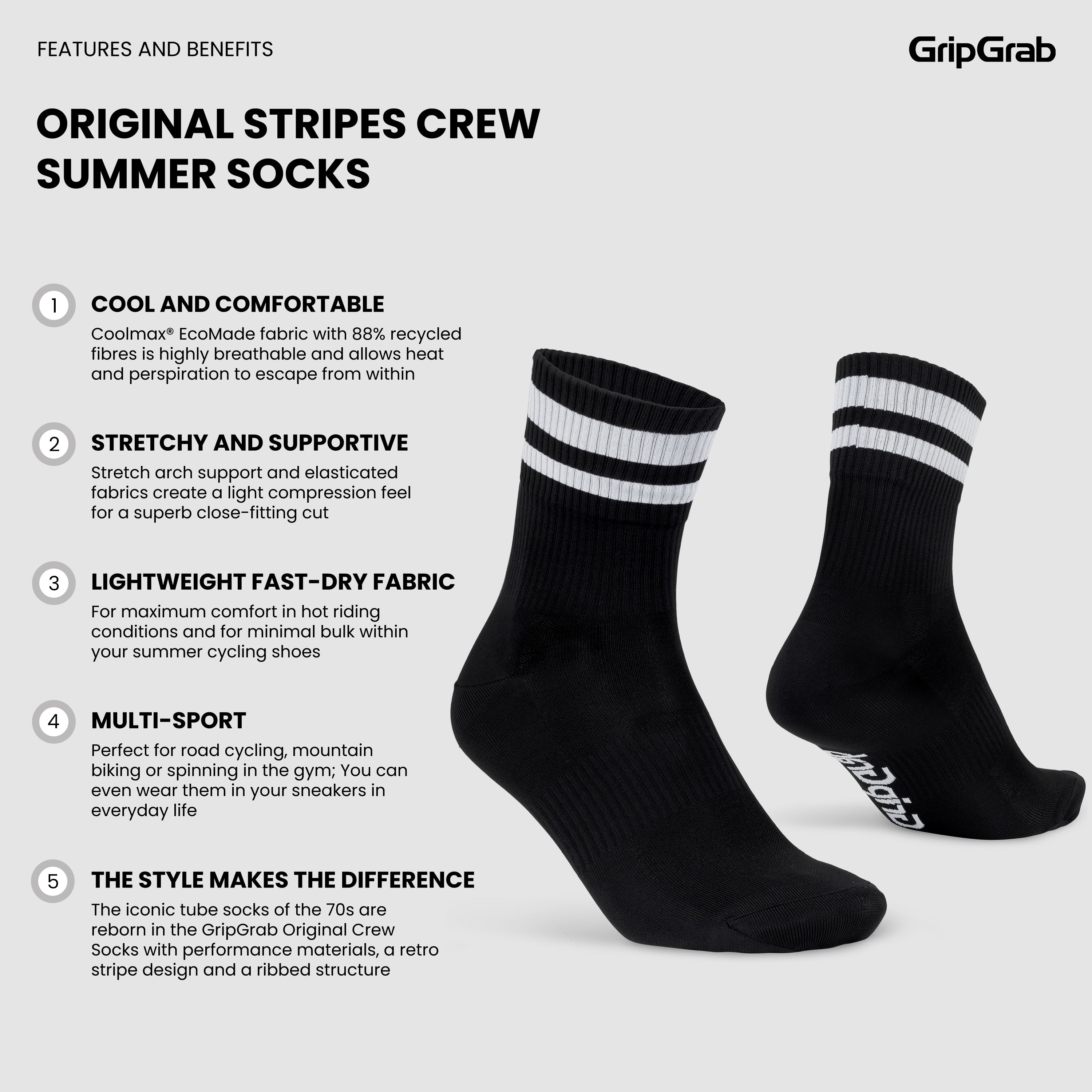 gripgrab-original-stripes-crew-radsocken-navy-xs image 5