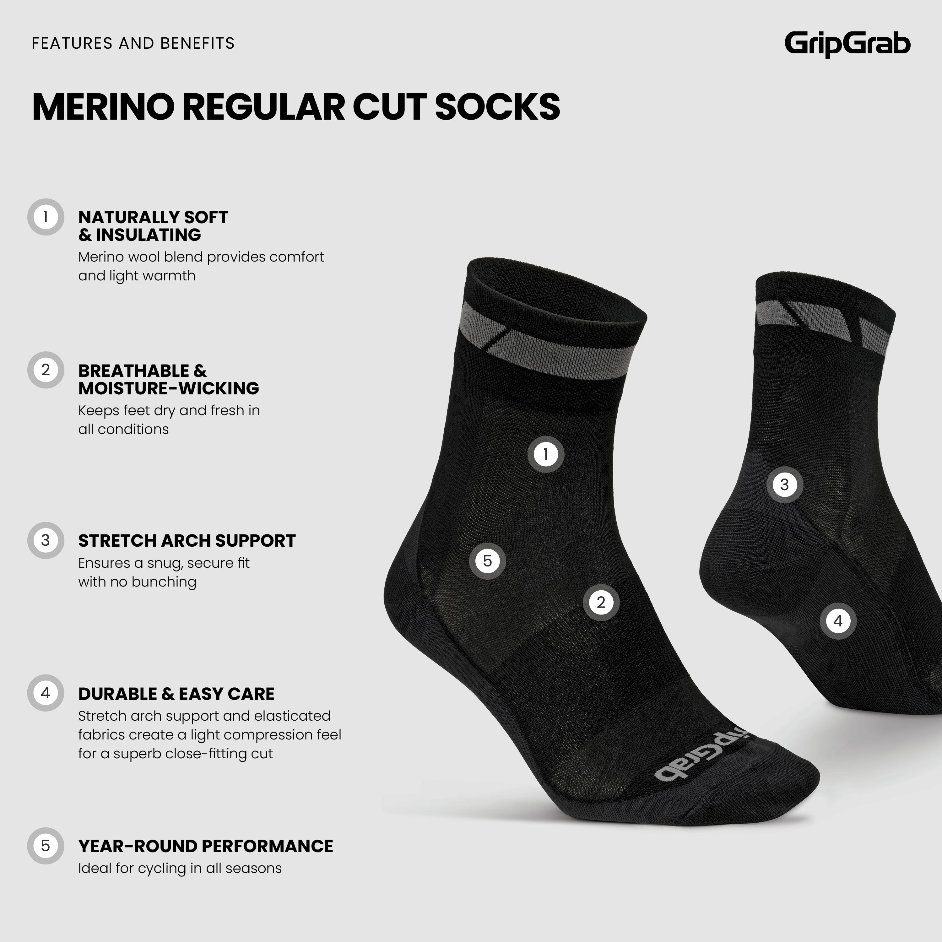 gripgrab-ride-merino-socken-schwarz-regular-cut-1-paar image 5