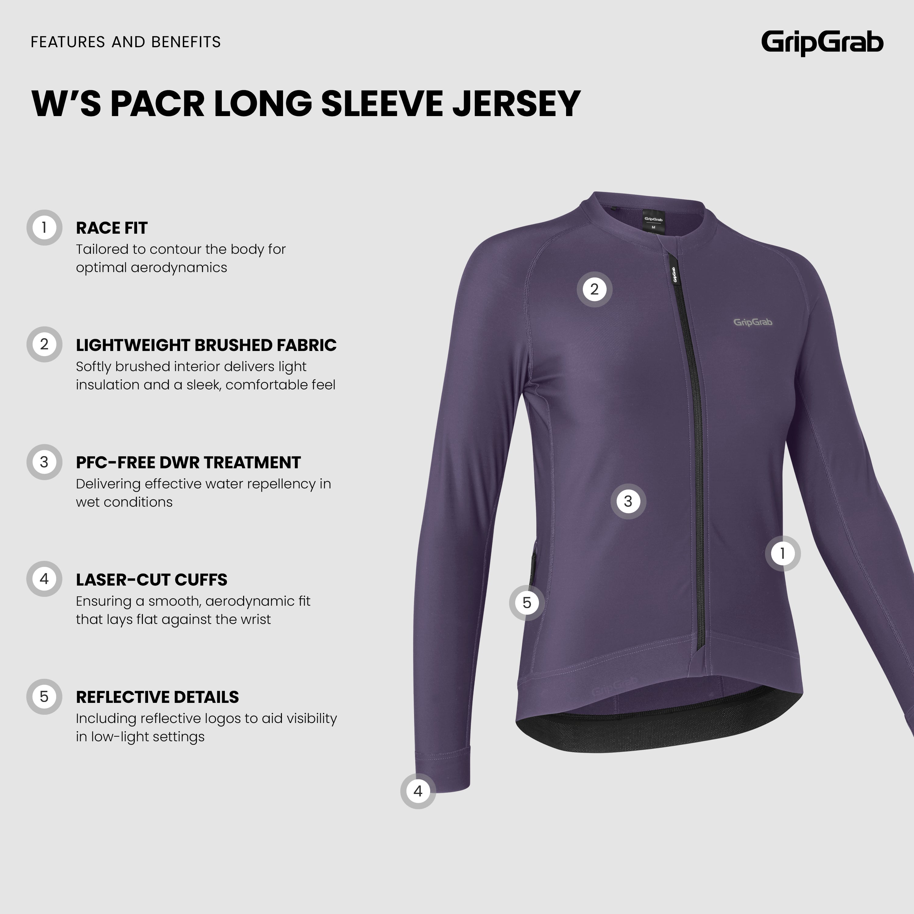 gripgrab-pacr-langarmtrikot-damen-schwarz-race image 5