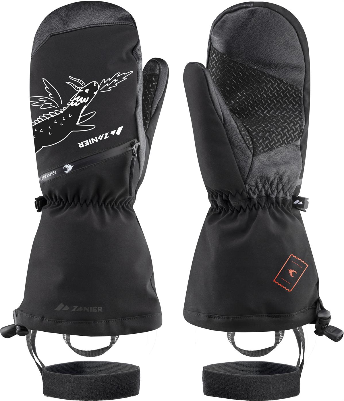 zanier-heat-pads-gtx-mitten-kinder-f-ustlinge-schwarz image 1