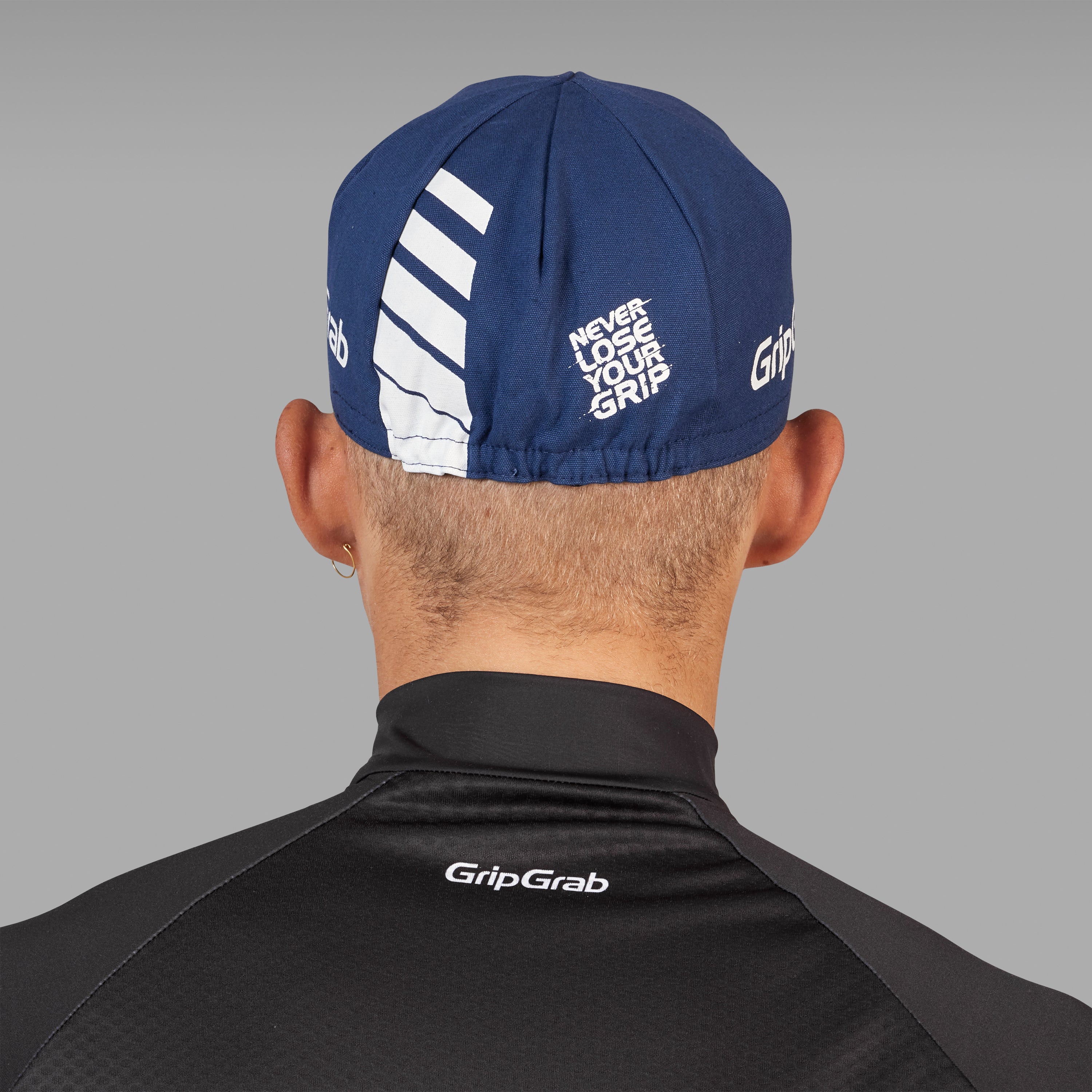 gripgrab-ride-classic-cotton-radkappe-navy-white-baumwolle image 2