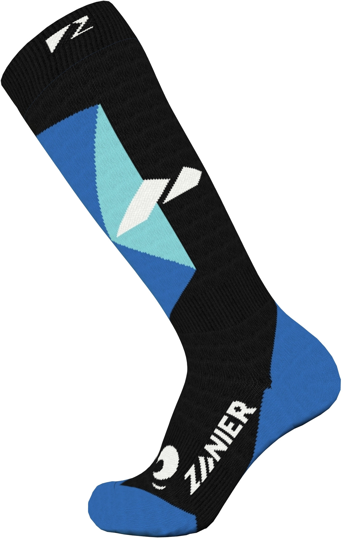 zanier-znowman-sock-kinder-socken-merinowolle-schwarz-silber image 2
