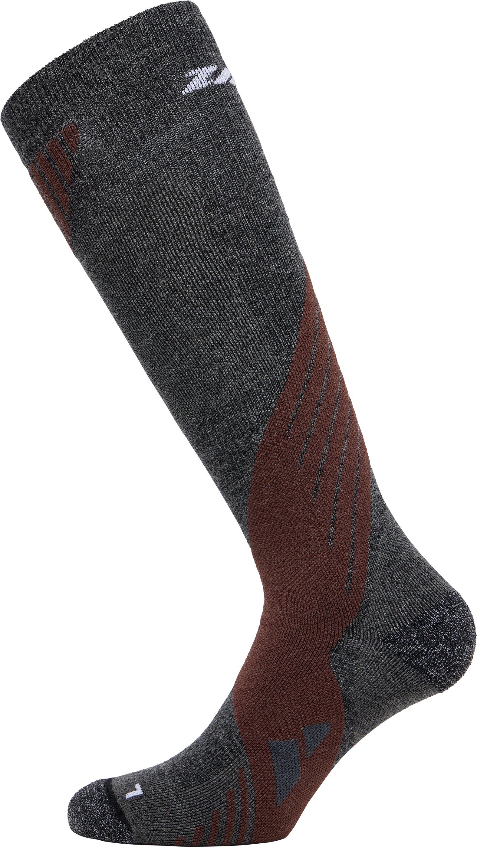 zanier-alpine-socks-skisocken-merinowolle-mittelgrau-schwarz image 5