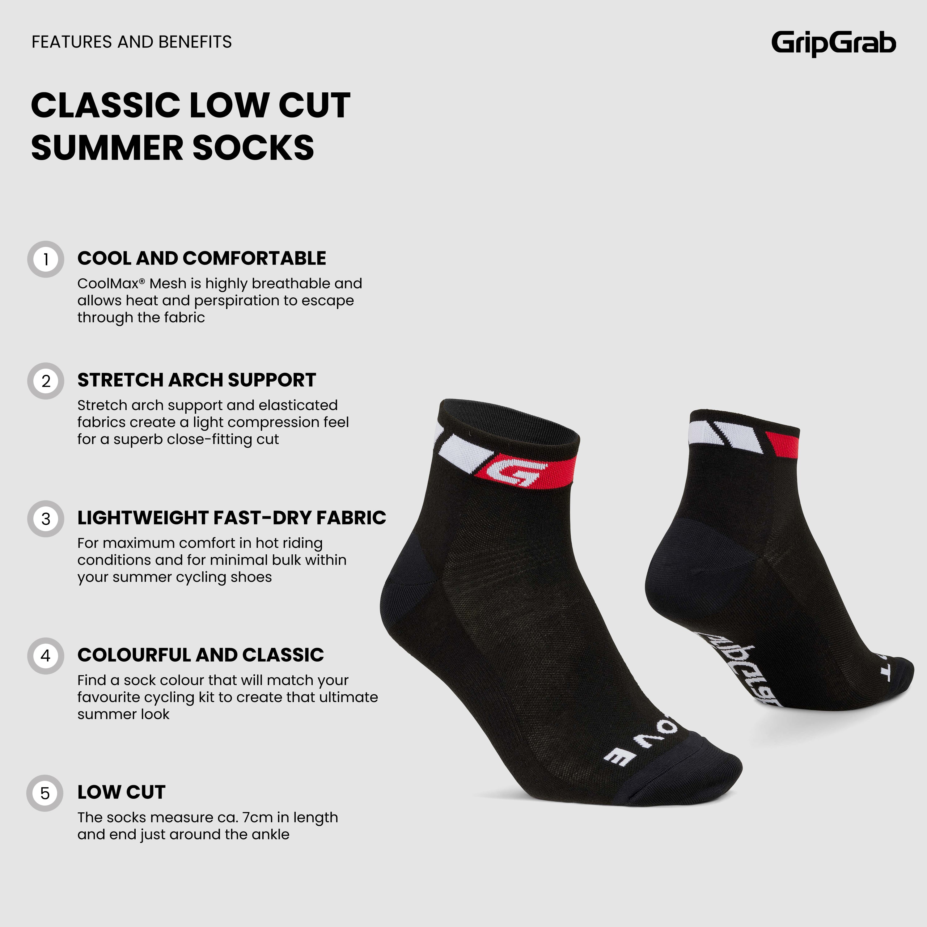 gripgrab-ride-classic-low-cut-sommersocken-schwarz-coolmax image 4