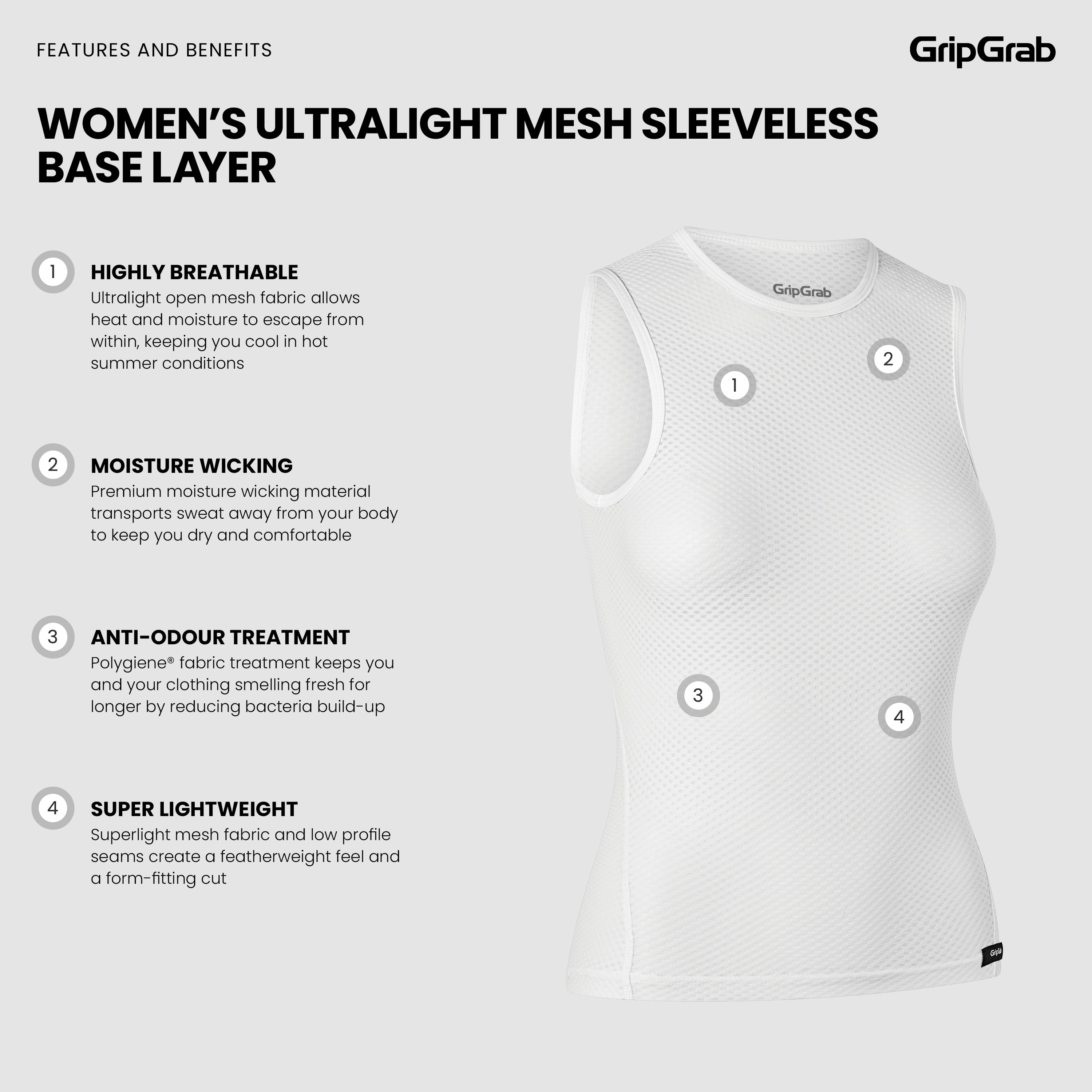gripgrab-ride-baselayer-damen-wei-mesh-rmellos image 6