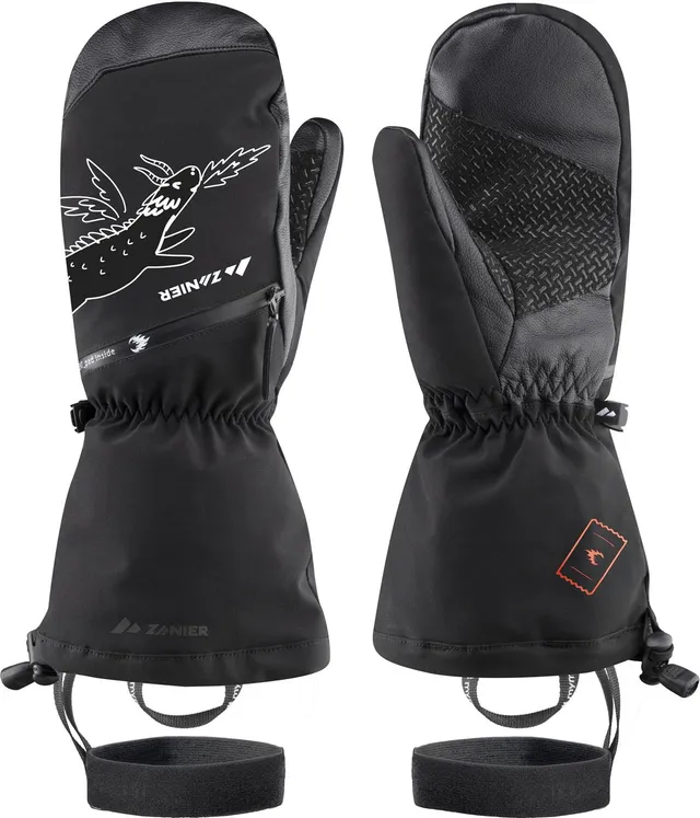 zanier-heat-pads-gtx-mitten-kinder-f-ustlinge-schwarz image 1