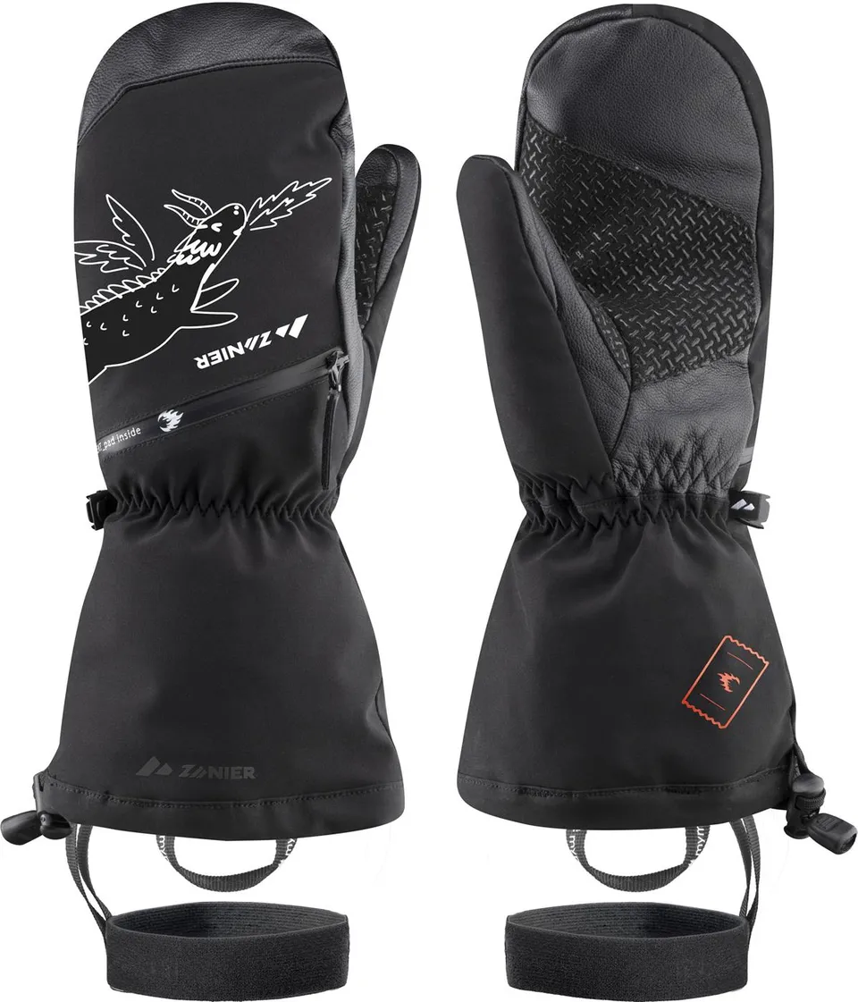 zanier-heat-pads-gtx-mitten-kinder-f-ustlinge-schwarz image 1