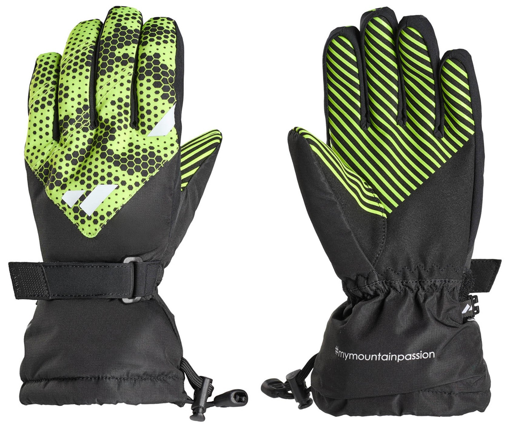 zanier-dienten-stx-juniors-skihandschuhe-gr-5-schwarz-neongelb-wasserdicht image 5