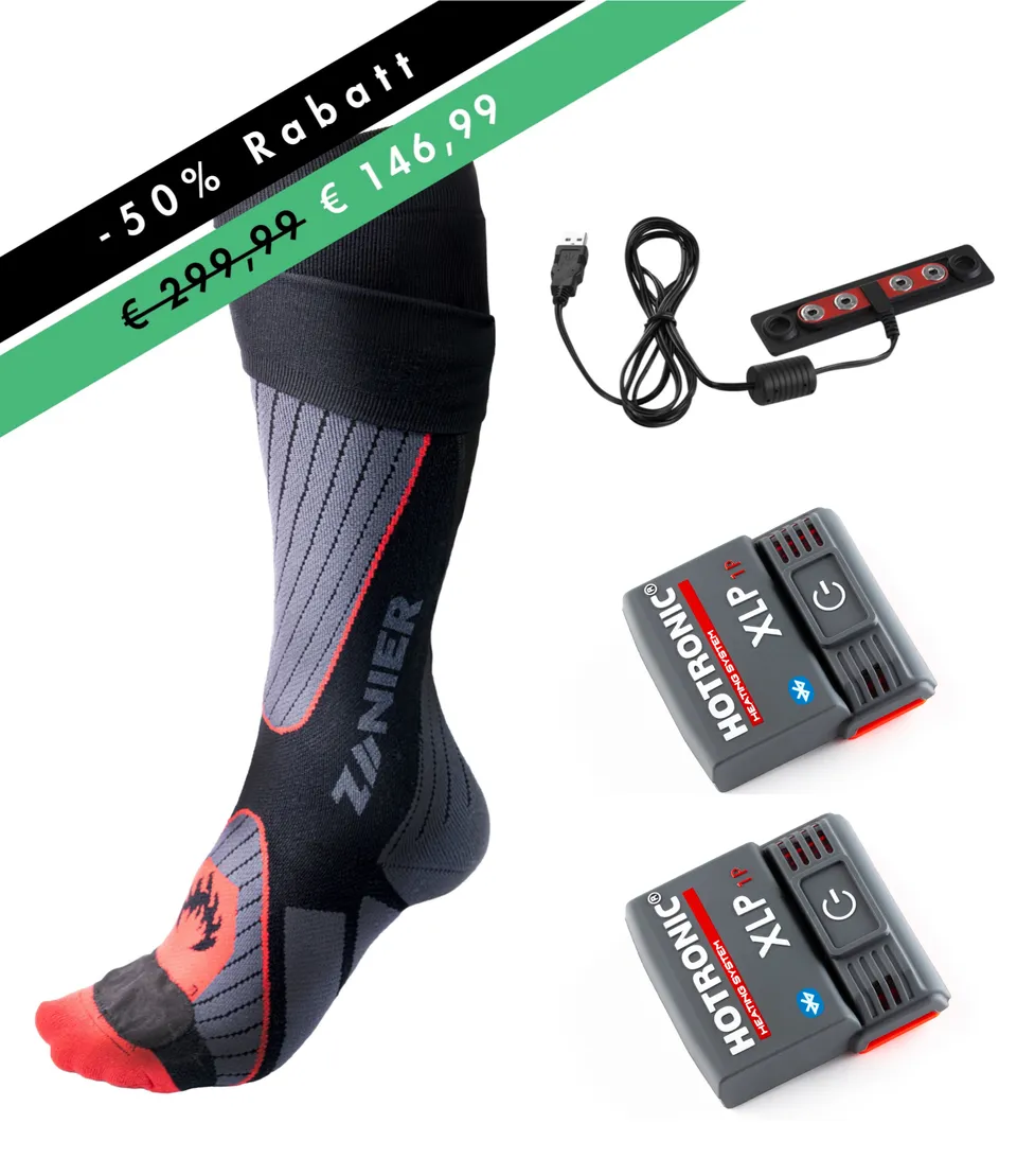 zanier-heated-socks-set-xlp-1p-bt-heizsocken-schwarz-bluetooth image 1