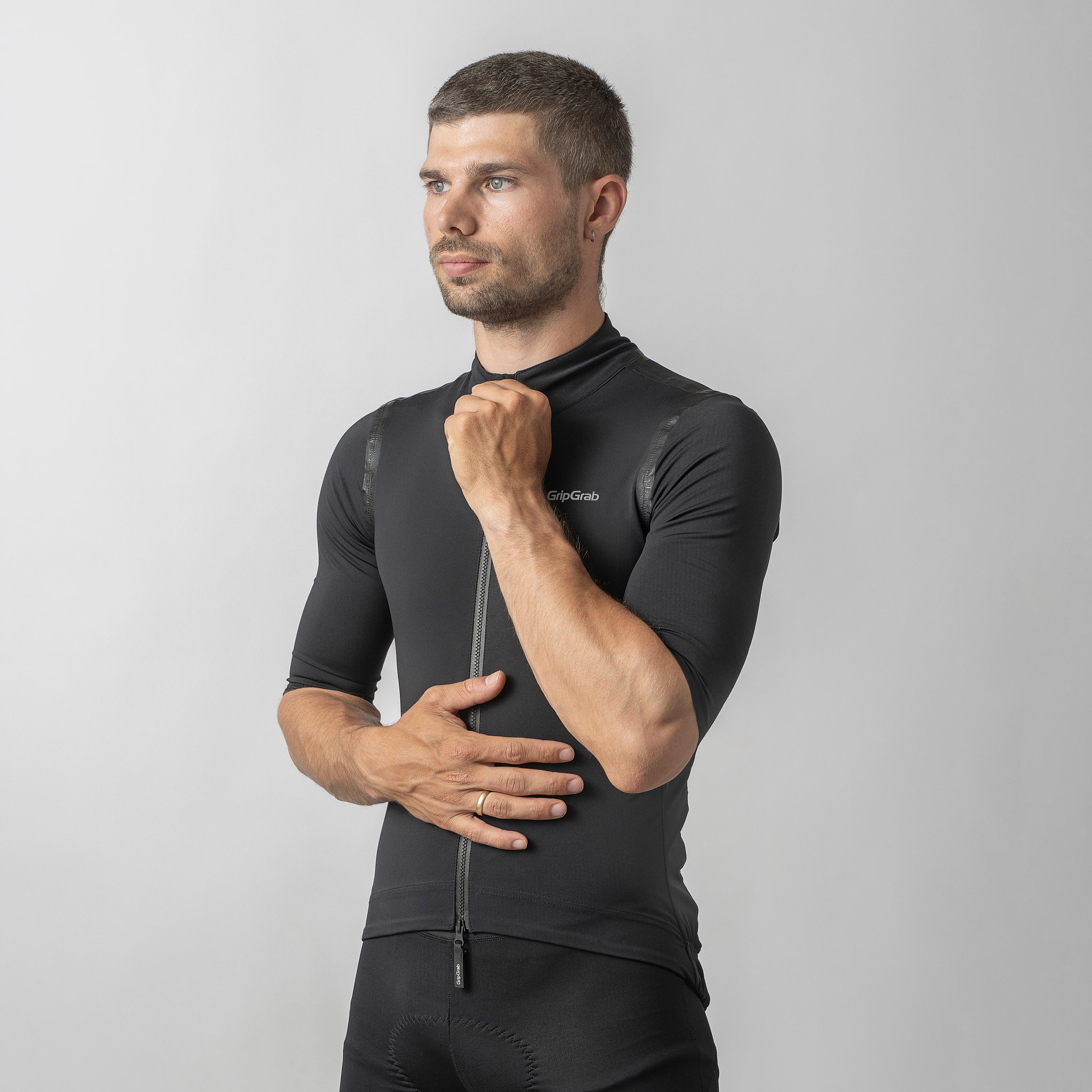 gripgrab-ride-aquarepel-radtrikot-herren-schwarz-kurzarm image 2