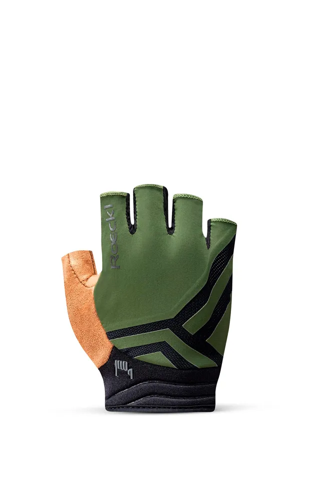 roeckl-ibarra-fahrradhandschuhe-kurz-gr-n-schwarz-d-mpfung image 1