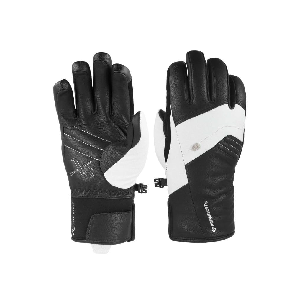 kinetixx-annouk-damen-skihandschuh-braun-7-5-leder image 1