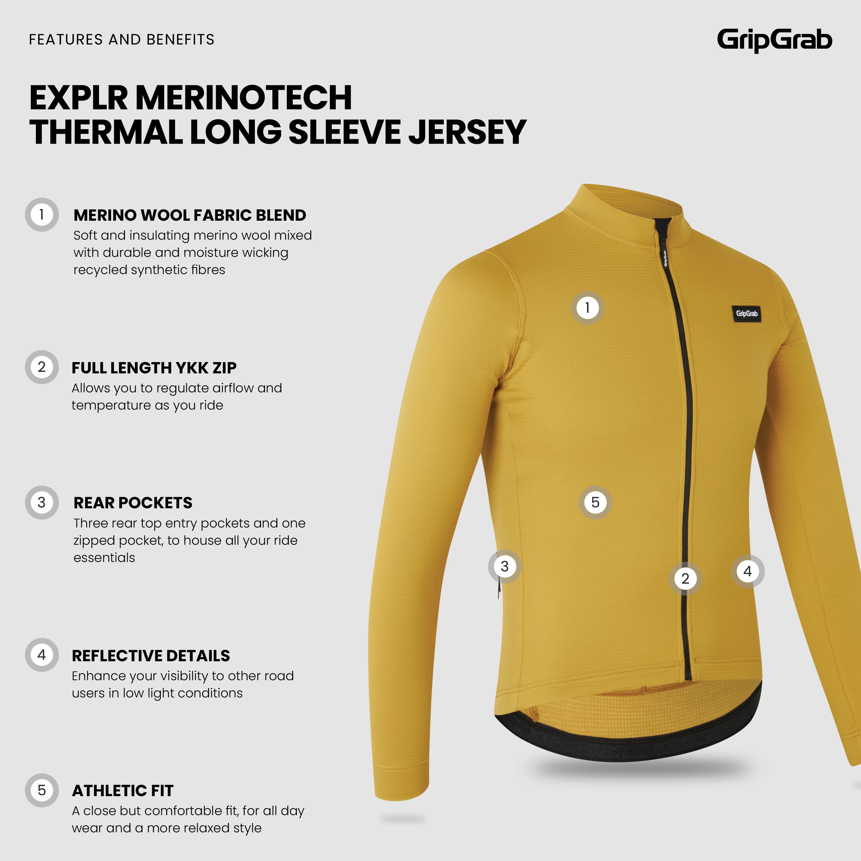 gripgrab-explr-merinotech-thermo-radtrikot-schwarz-l-merino image 4