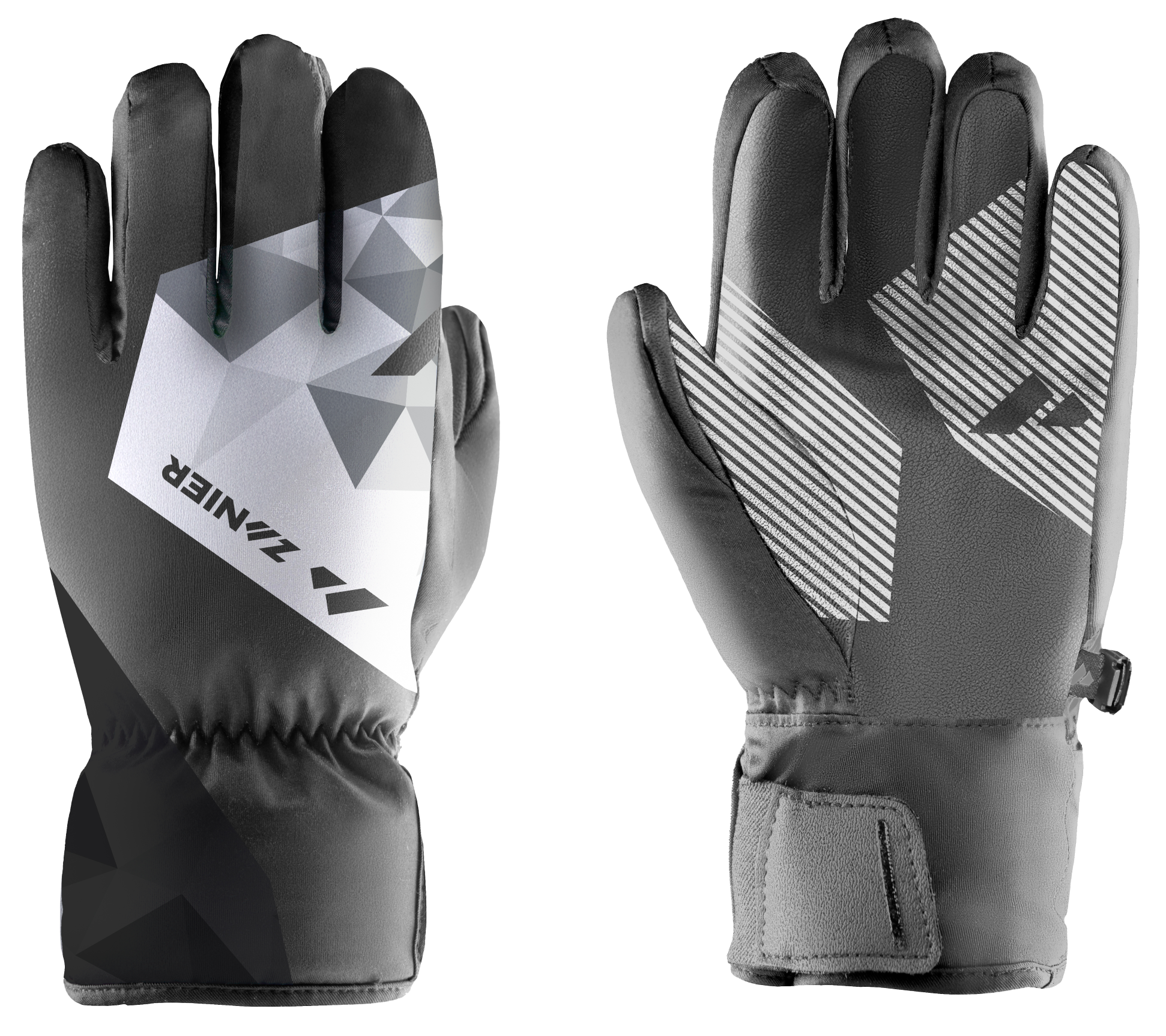 zanier-sillian-stx-2-0-skihandschuhe-gr-5-schwarz-weiss-wasserdicht image 1
