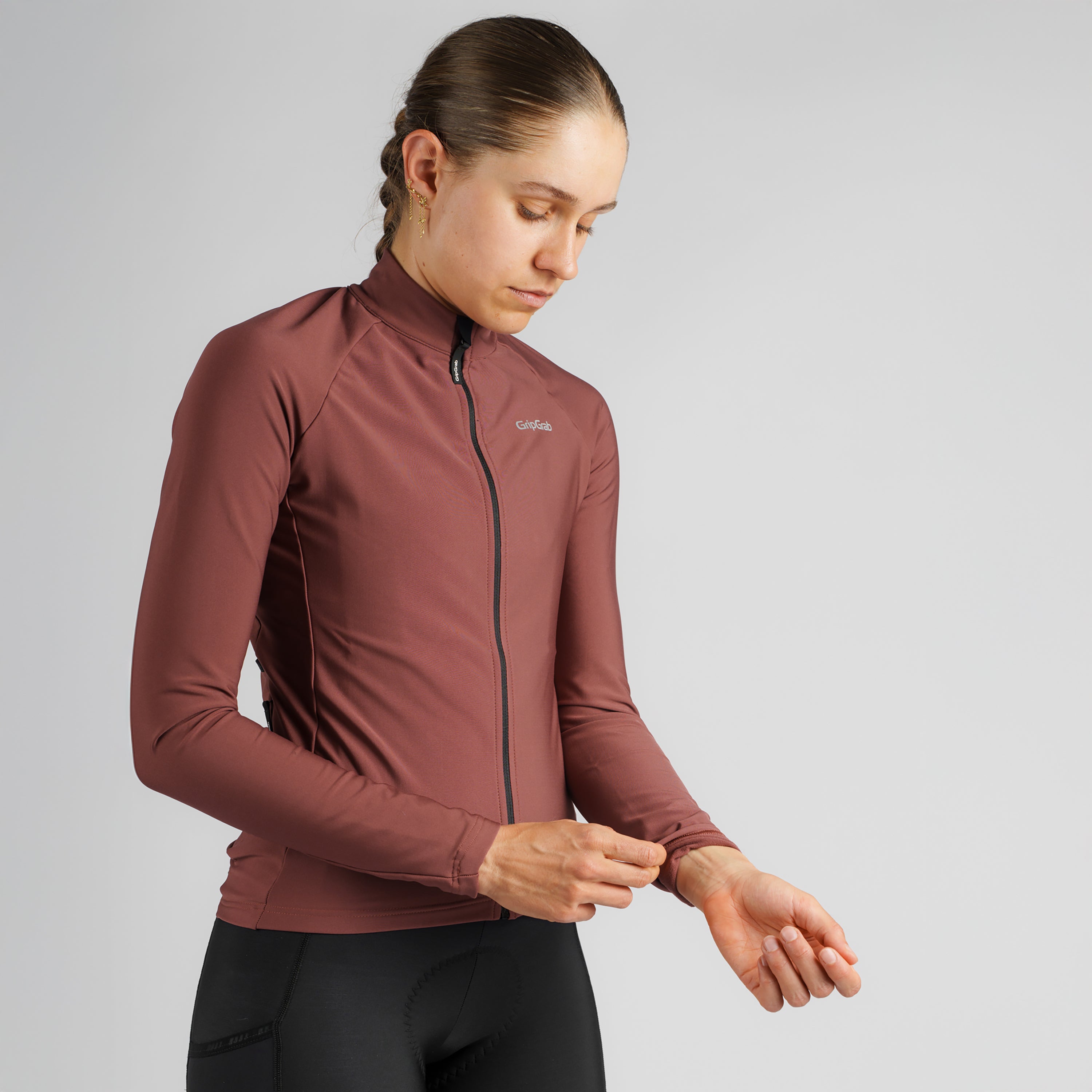 gripgrab-pacr-thermal-radtrikot-damen-schwarz-langarm image 4