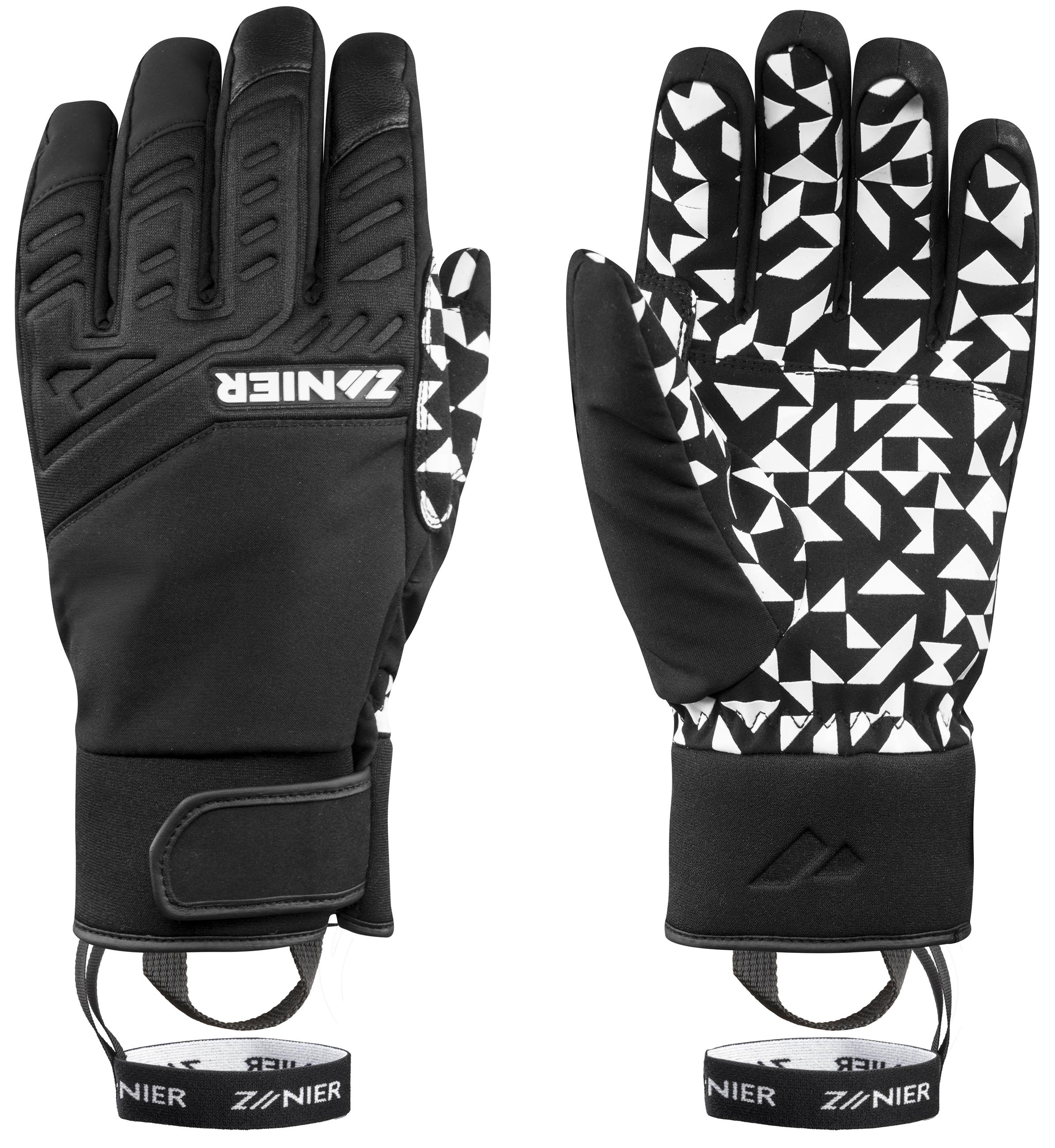 zanier-spring-stx-skihandschuhe-gr-8-schwarz-weiss-neopren-wasserdicht image 3